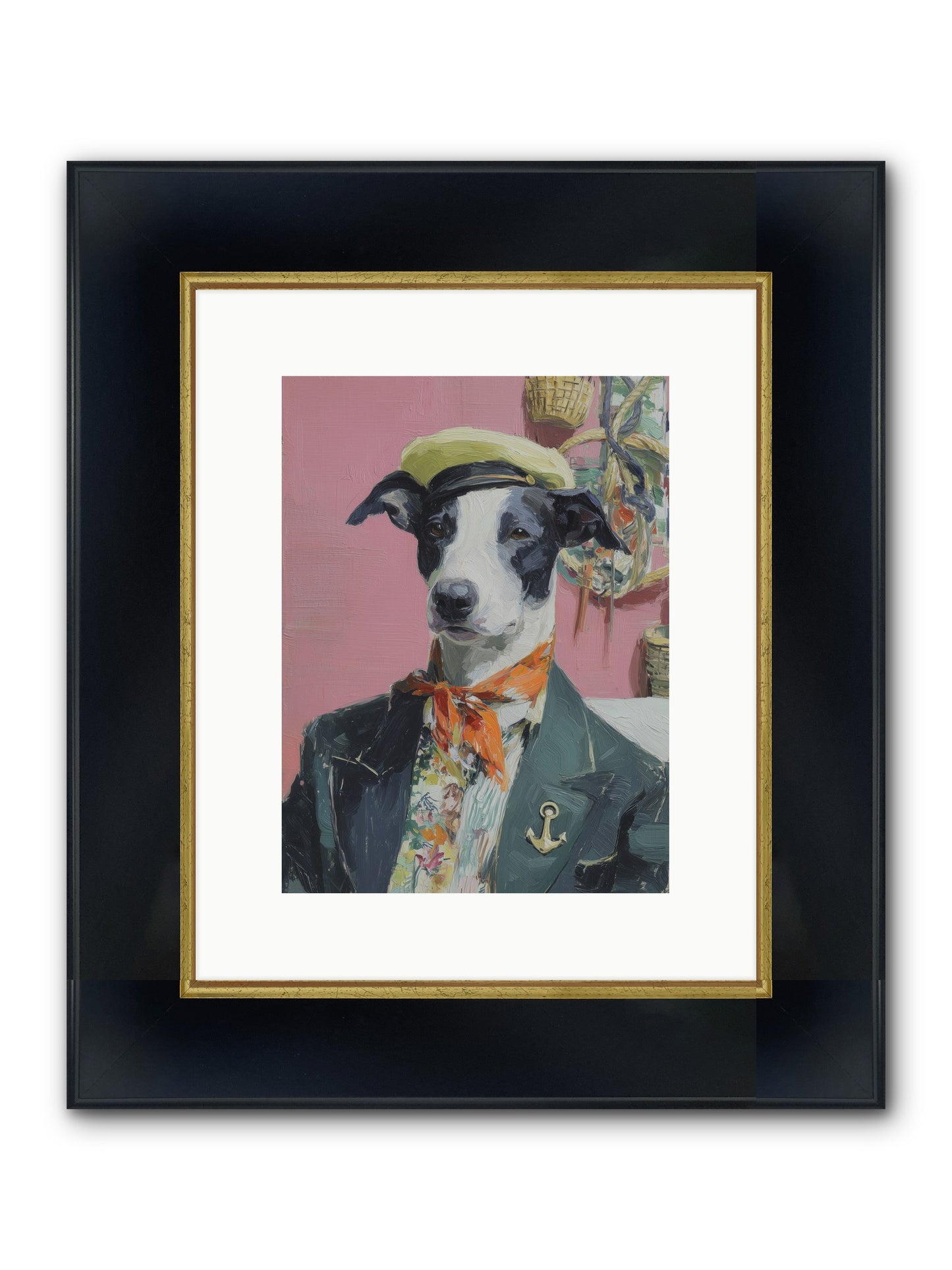 Waterfront's Yearning Framed Print - Wide Black w/Gold 9x12