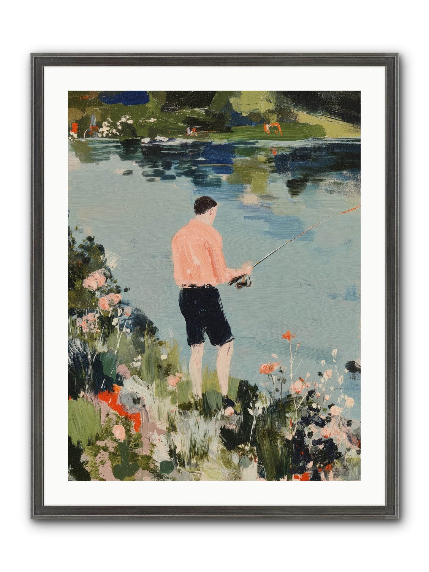 Waterfront Wisdom Framed Print - Slimwoods Black/Silver 24x32