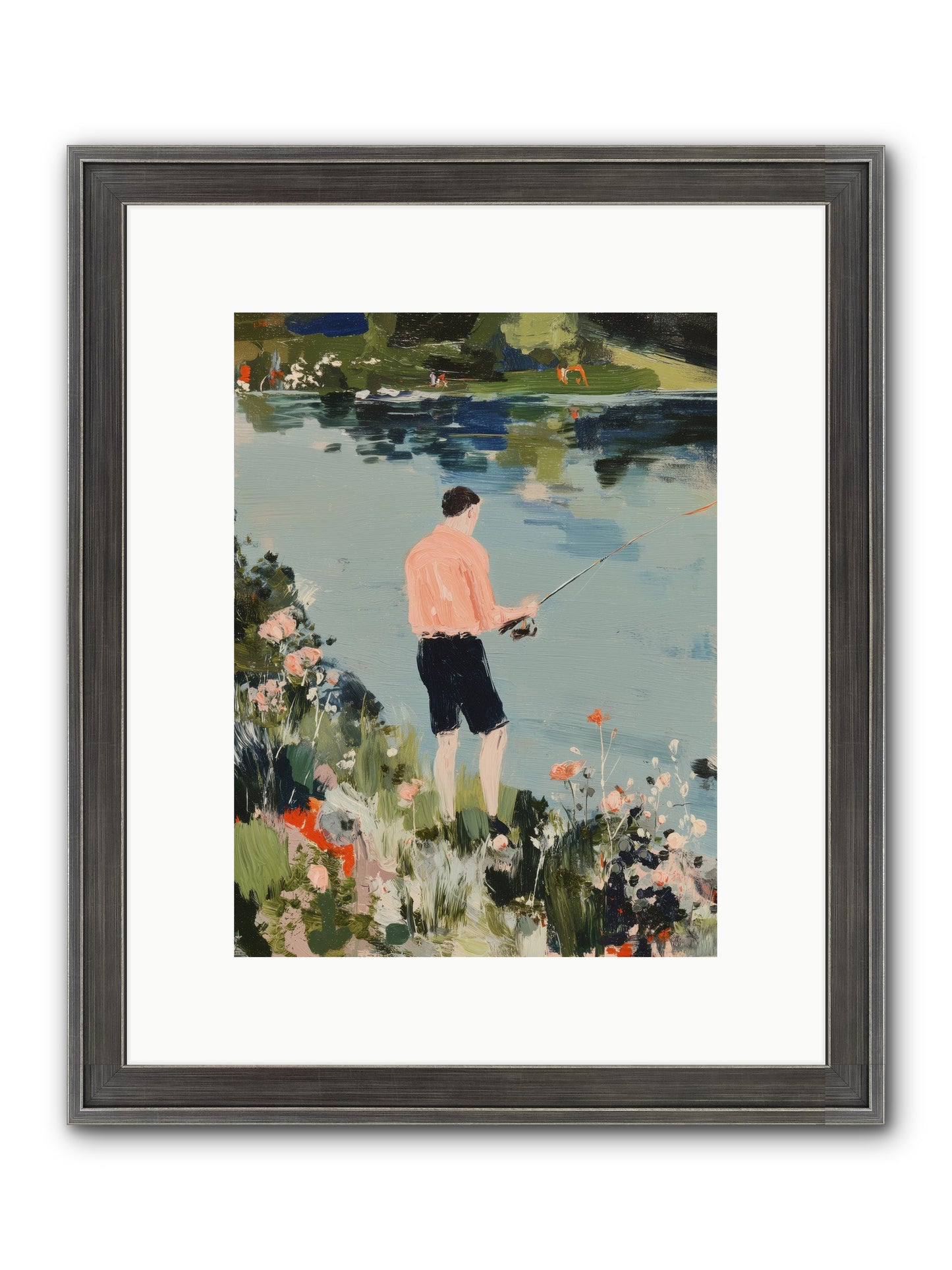 Waterfront Wisdom Framed Print - Slimwoods Black/Silver 9x12