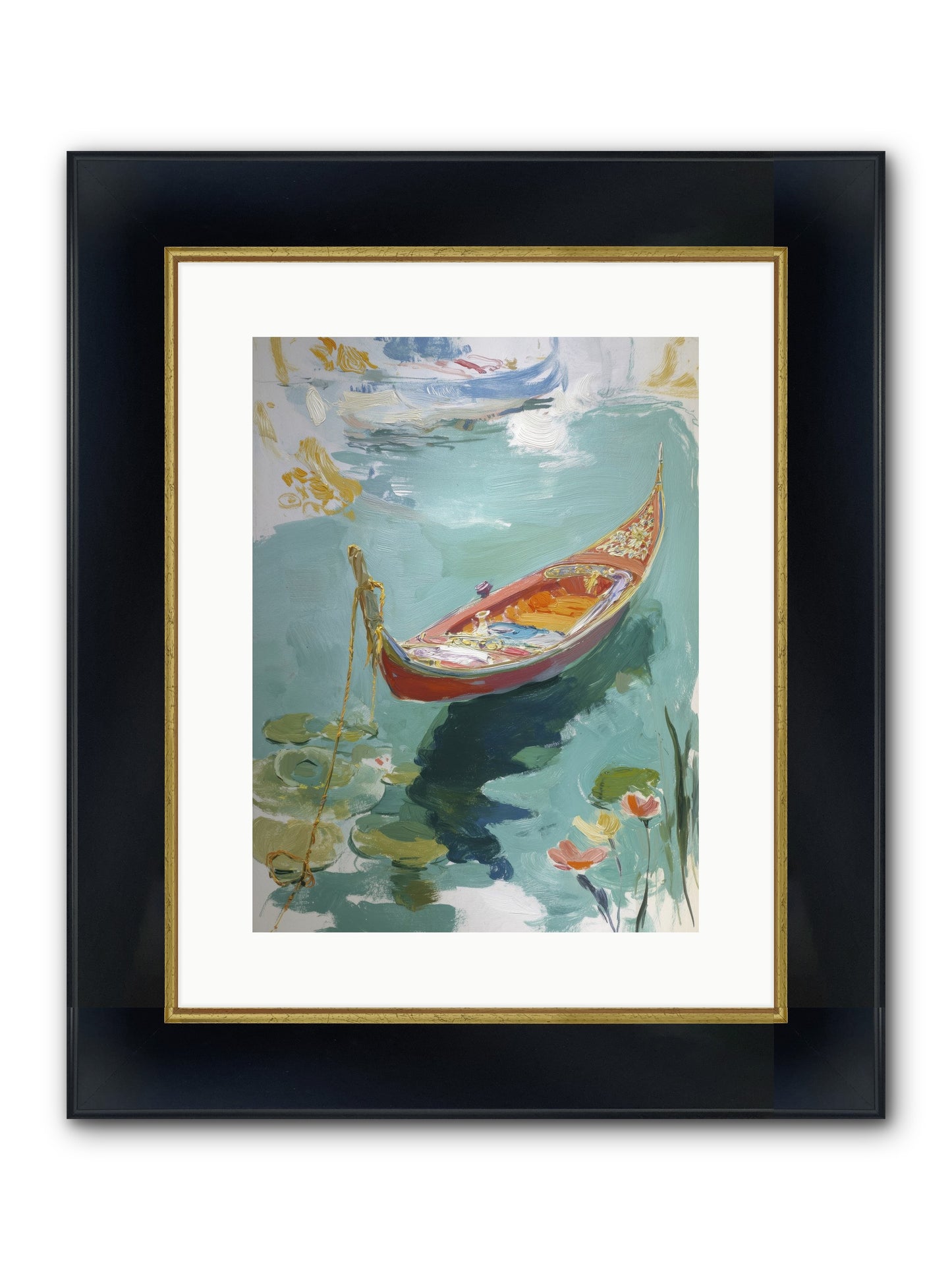 Waterway's Crown Jewel Framed Print - Wide Black w/Gold 12x16