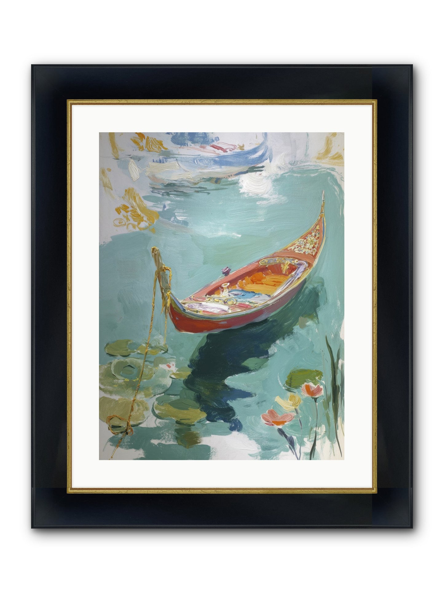 Waterway's Crown Jewel Framed Print - Wide Black w/Gold 18x24