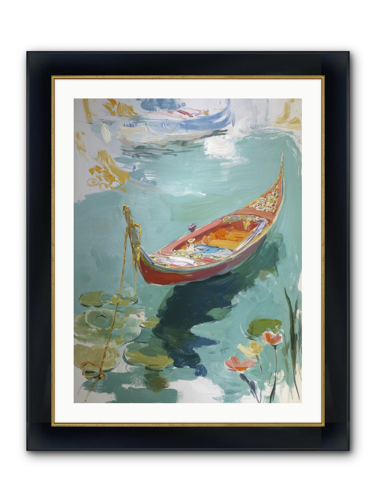Waterway's Crown Jewel Framed Print - Wide Black w/Gold 24x32