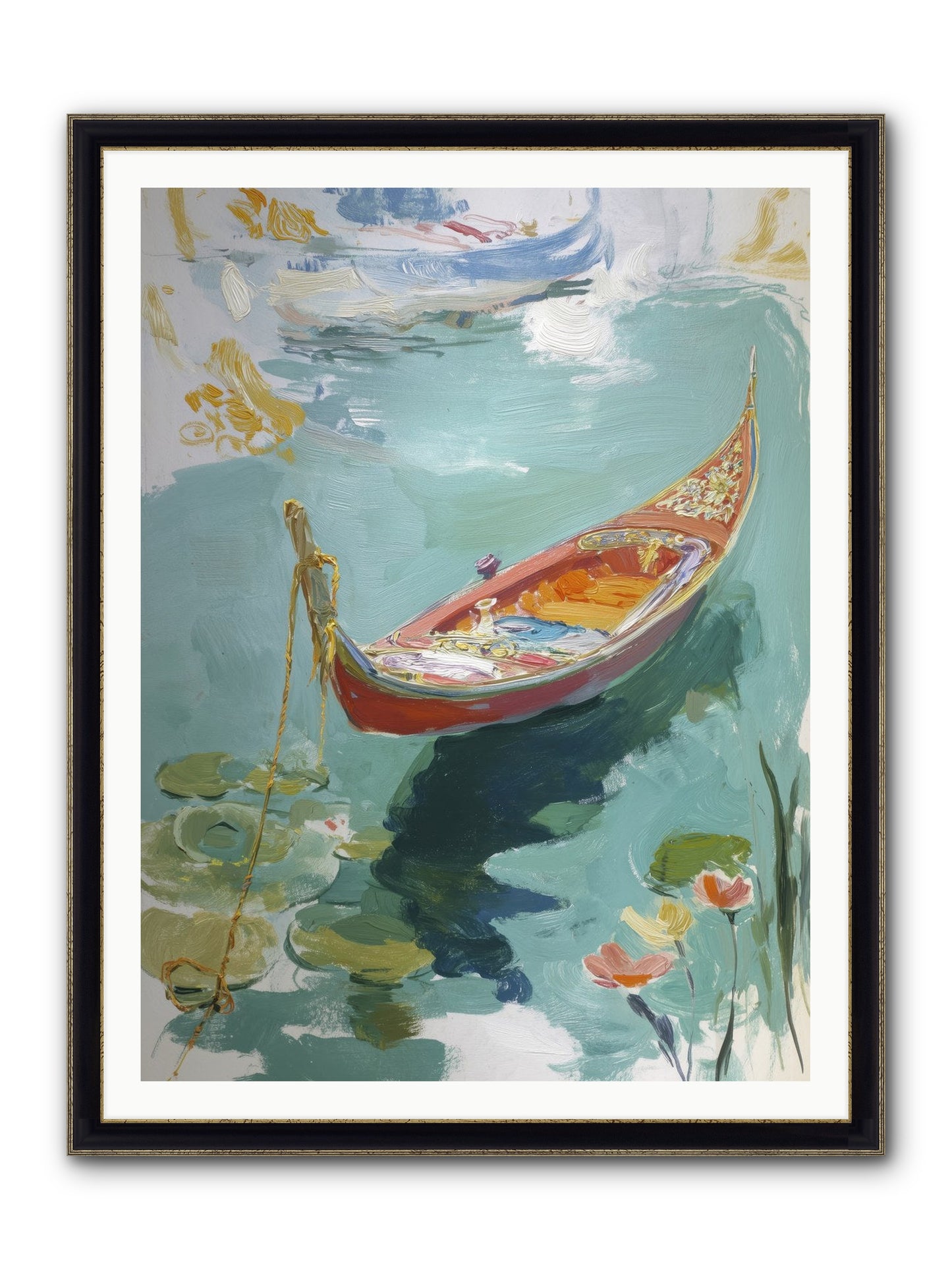 Waterway's Crown Jewel Framed Print - Black & Gold 36x48