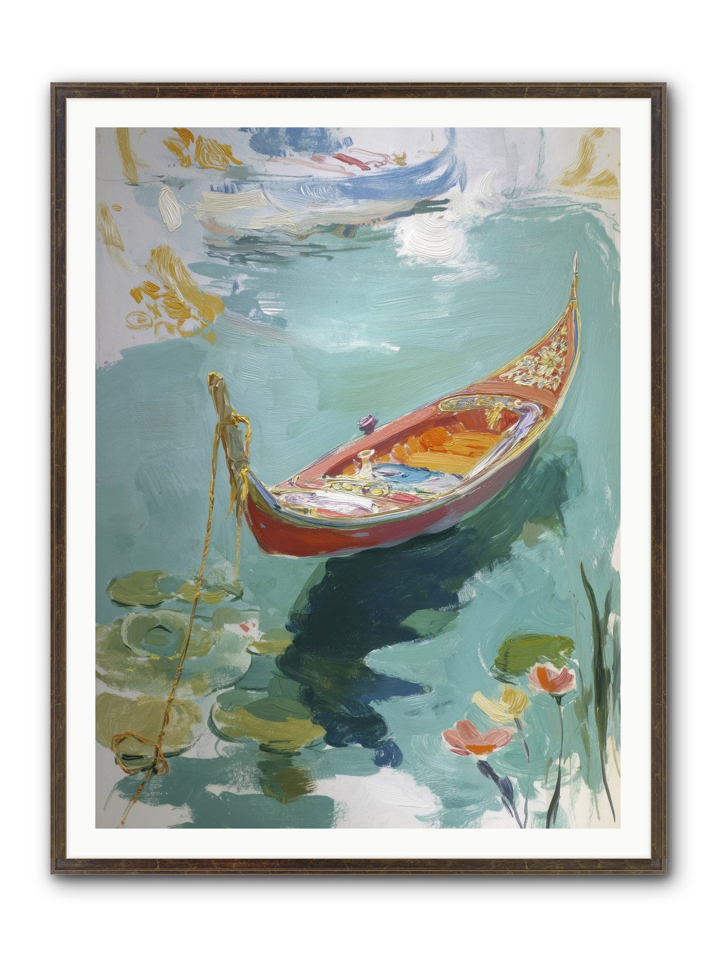 Waterway's Crown Jewel Framed Print - Slimwoods Black/Gold 36x48