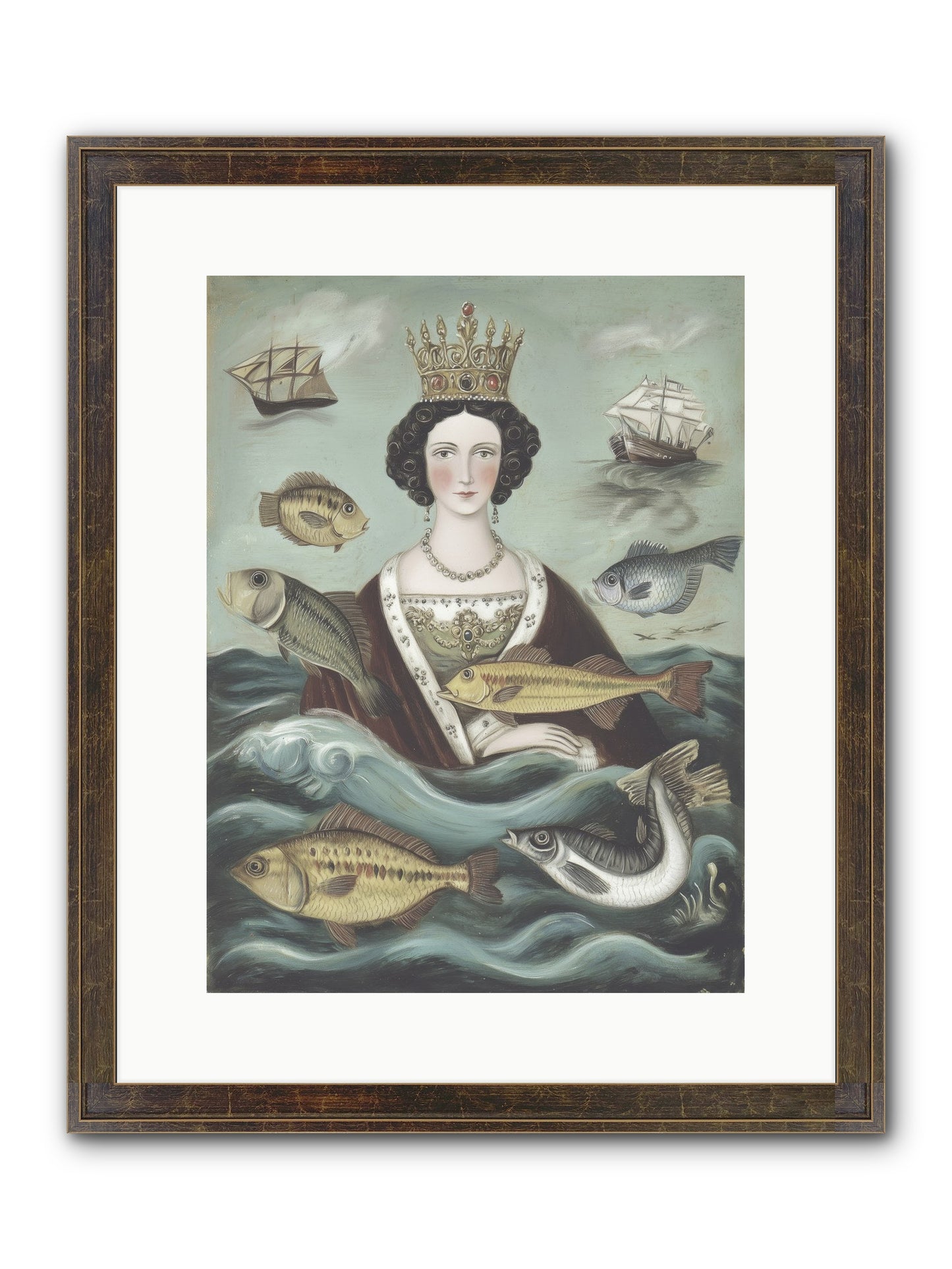 Wave Monarch Framed Print - Slimwoods Black/Gold 12x16
