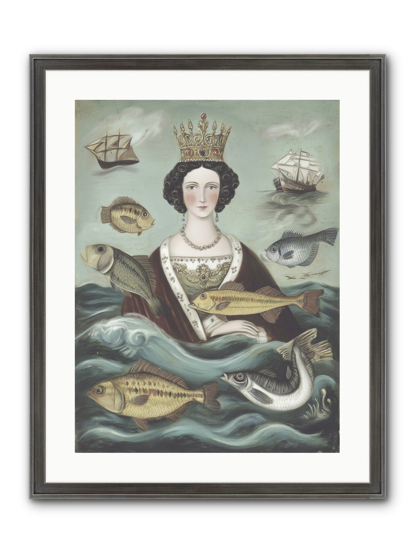 Wave Monarch Framed Print - Slimwoods Black/Silver 18x24