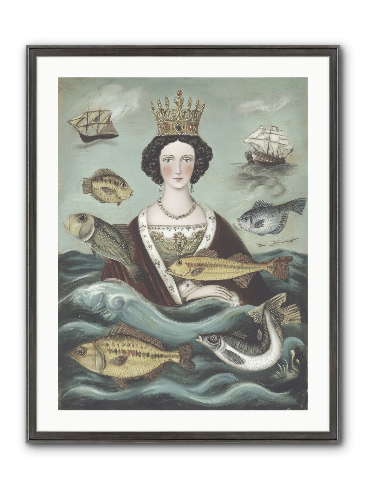 Wave Monarch Framed Print - Slimwoods Black/Silver 24x32