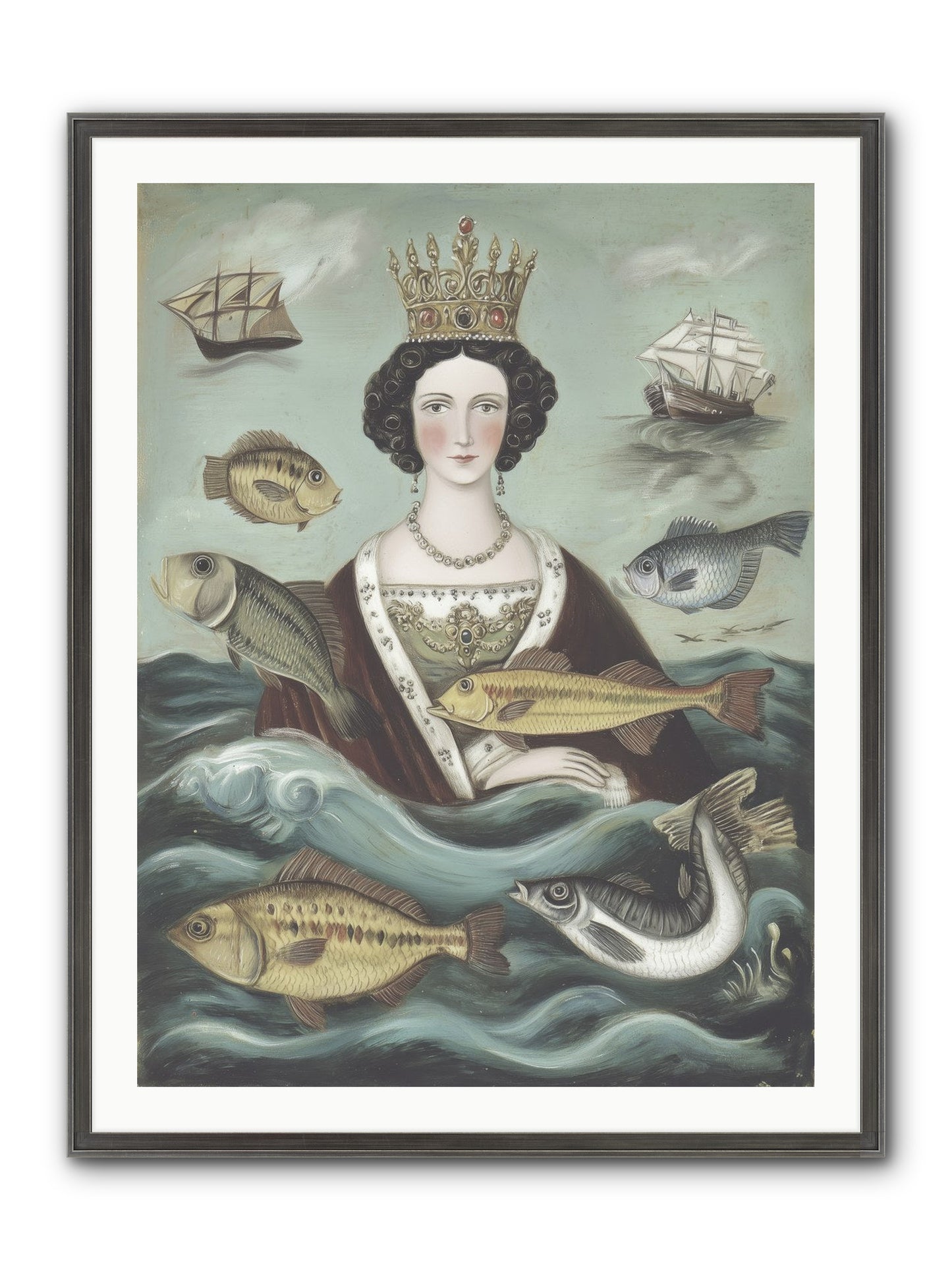 Wave Monarch Framed Print - Slimwoods Black/Silver 30x40