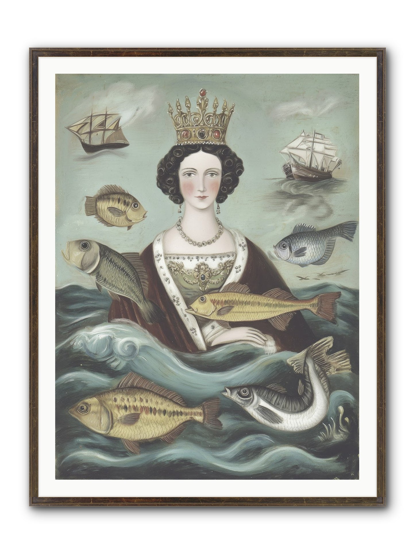 Wave Monarch Framed Print - Slimwoods Black/Gold 36x48