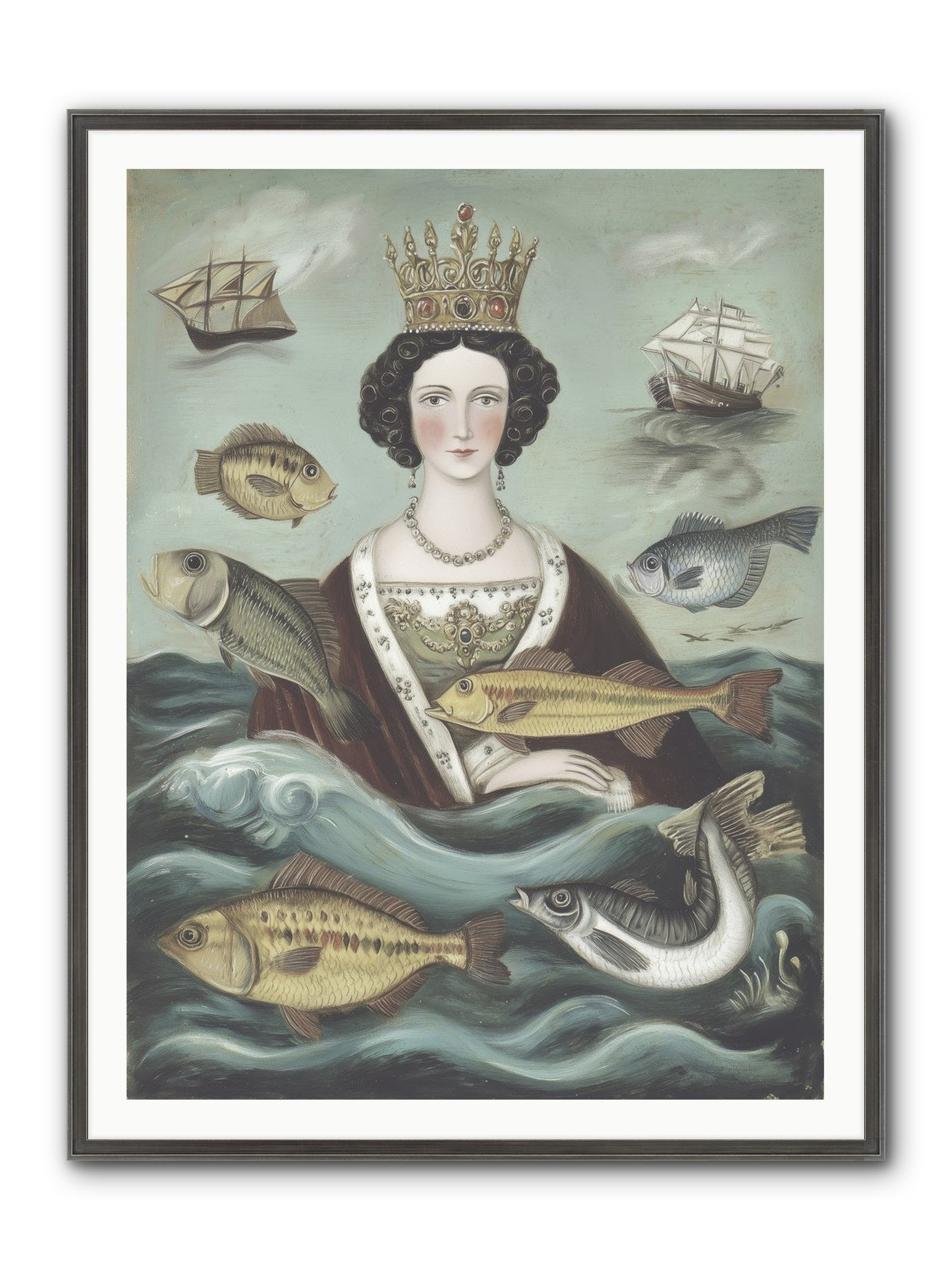 Wave Monarch Framed Print - Slimwoods Black/Silver 36x48