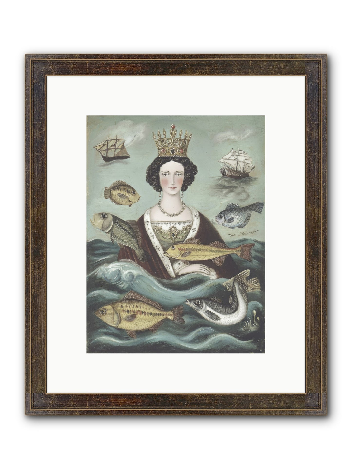 Wave Monarch Framed Print - Slimwoods Black/Gold 9x12