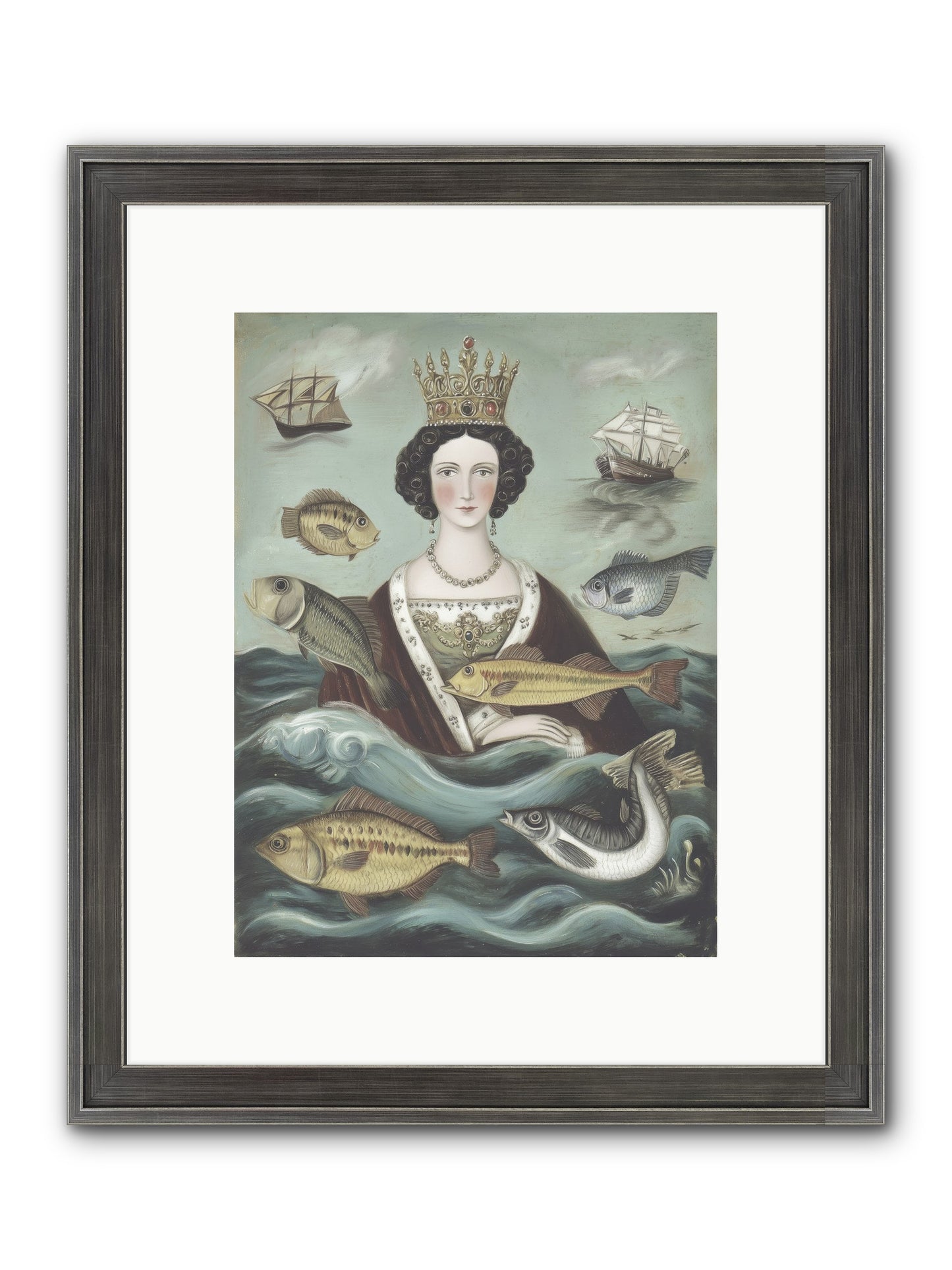 Wave Monarch Framed Print - Slimwoods Black/Silver 9x12