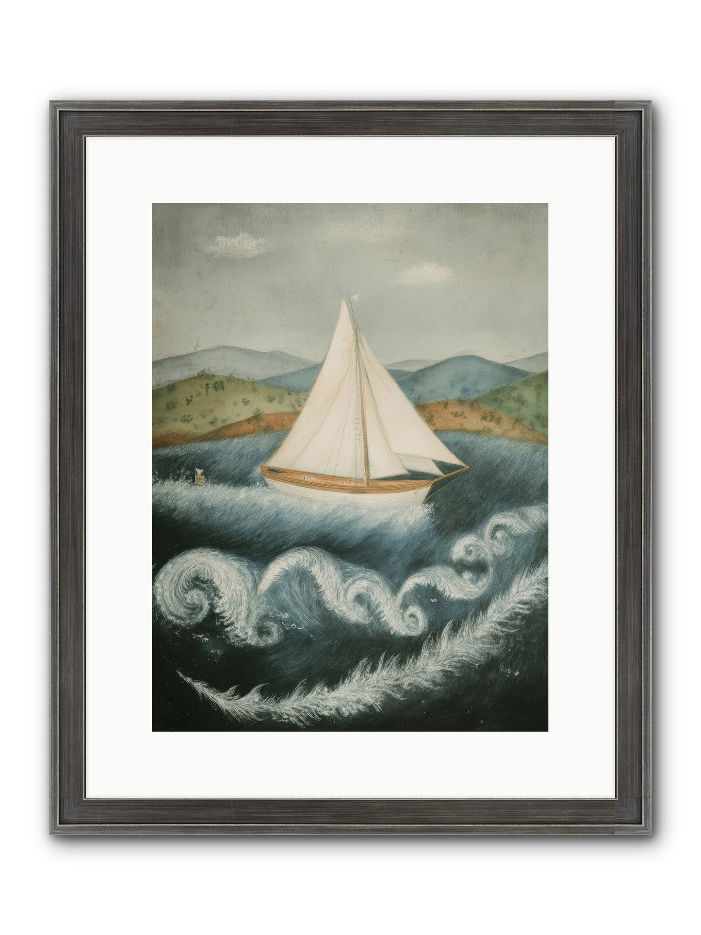 Wave Song Eternal Framed Print - Slimwoods Black/Silver 12x16