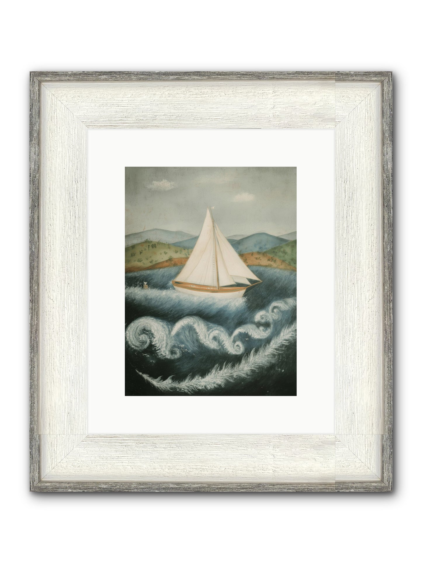 Wave Song Eternal Framed Print - Driftwood White 9x12