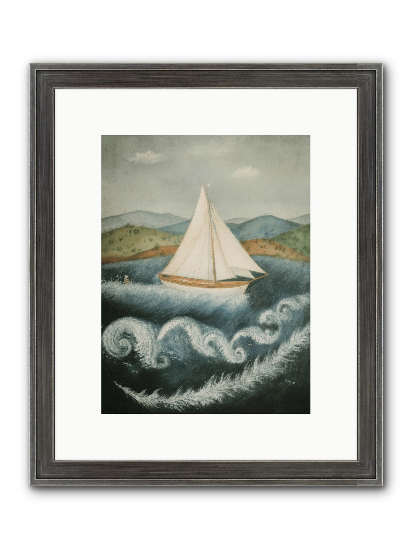 Wave Song Eternal Framed Print - Slimwoods Black/Silver 9x12