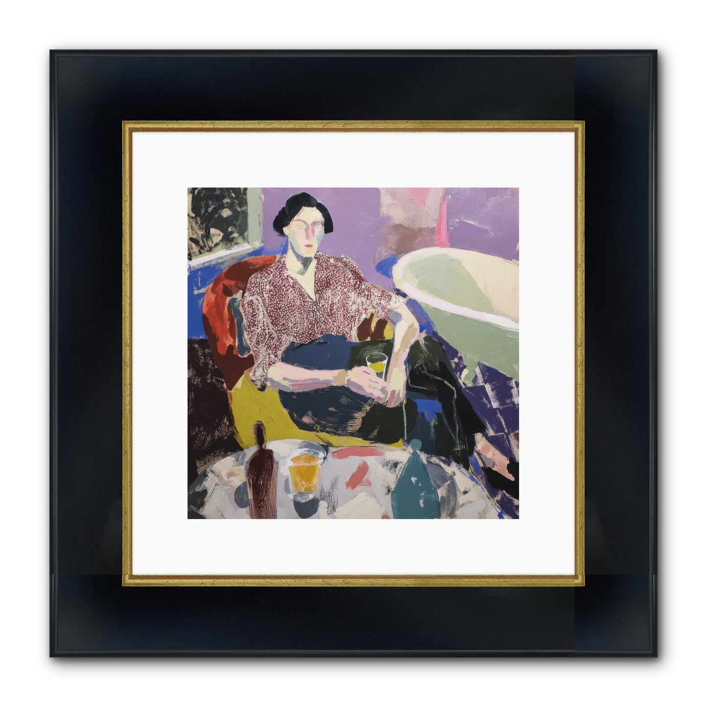 We All Belonged Framed Print - Wide Black w/Gold 12x12