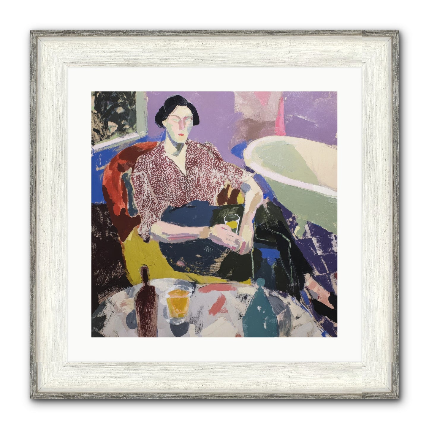 We All Belonged Framed Print - Driftwood White 20x20