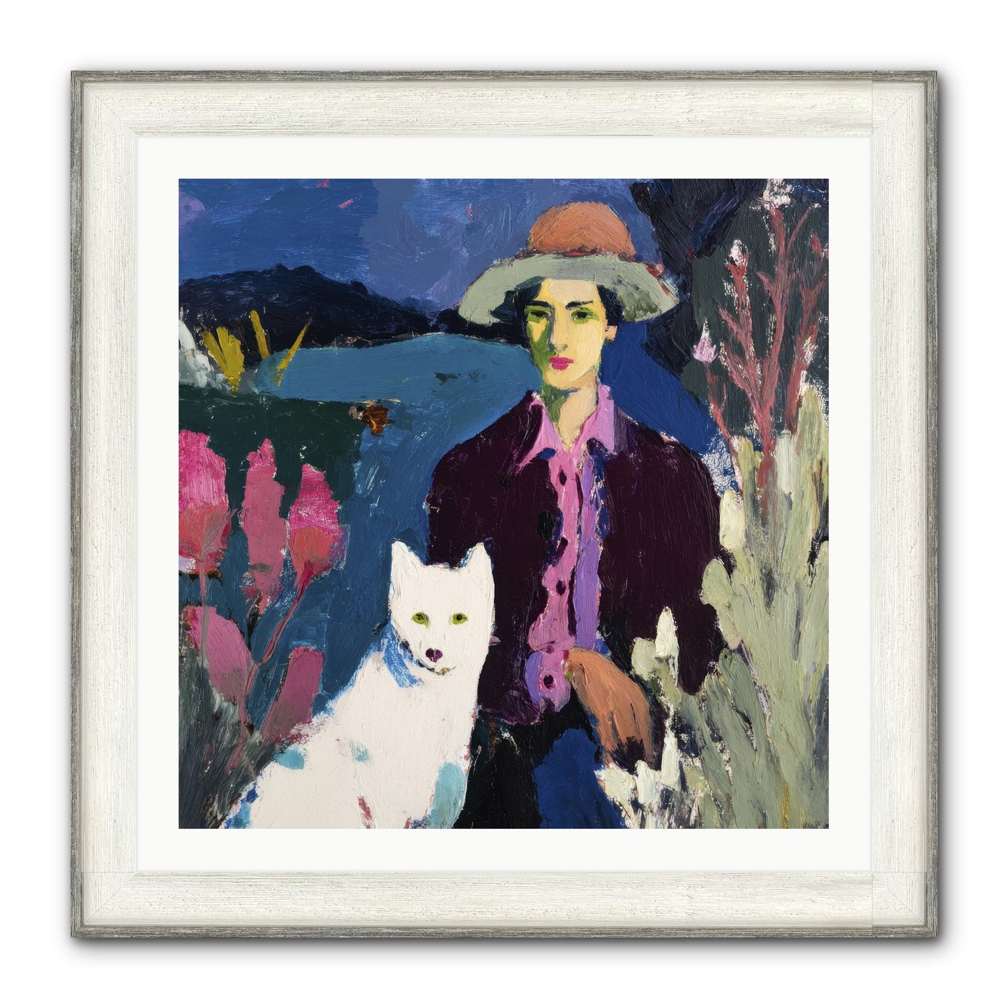 We Discovered Everything Framed Print - Driftwood White 30x30