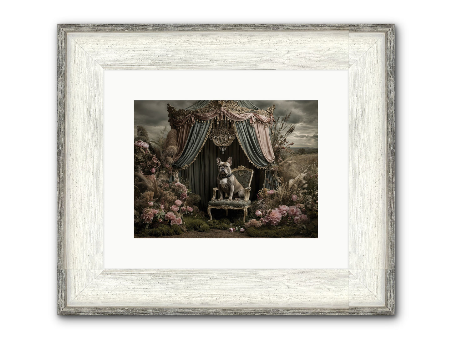 We Fell Into Bloom Framed Print - Driftwood White 12x9