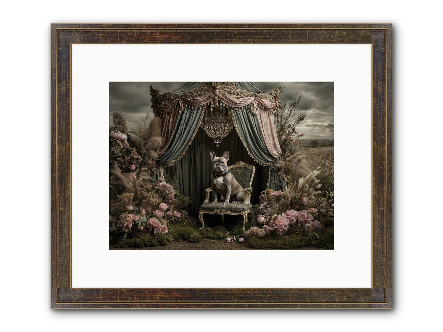 We Fell Into Bloom Framed Print - Slimwoods Black/Gold 12x9