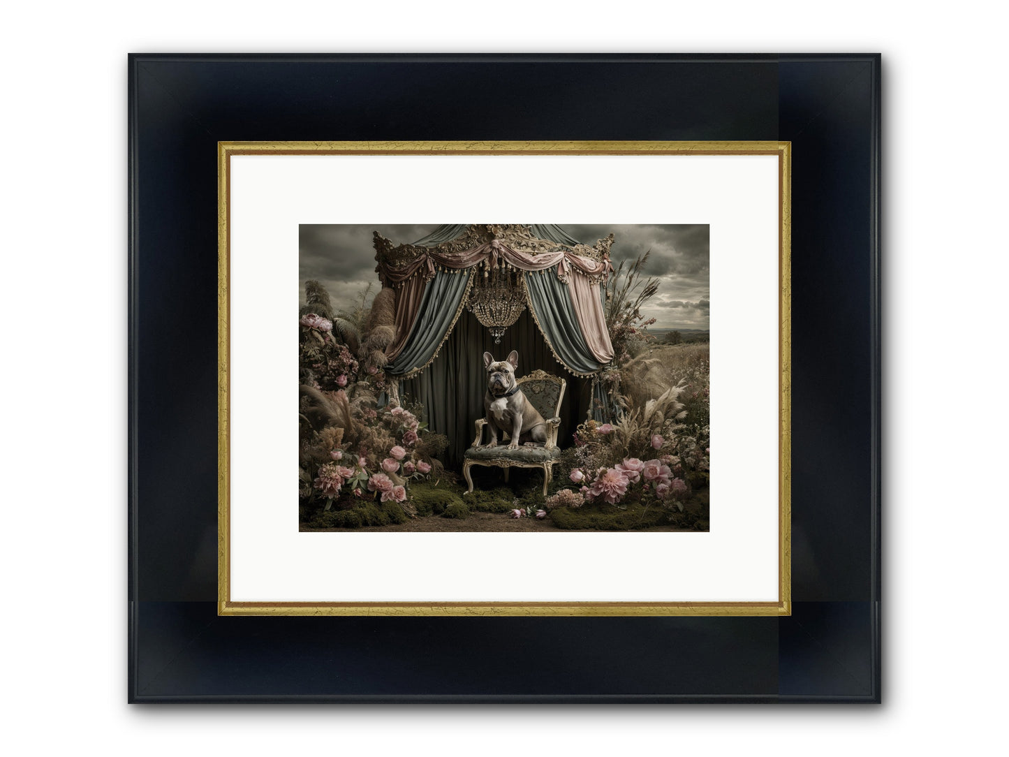 We Fell Into Bloom Framed Print - Wide Black w/Gold 12x9