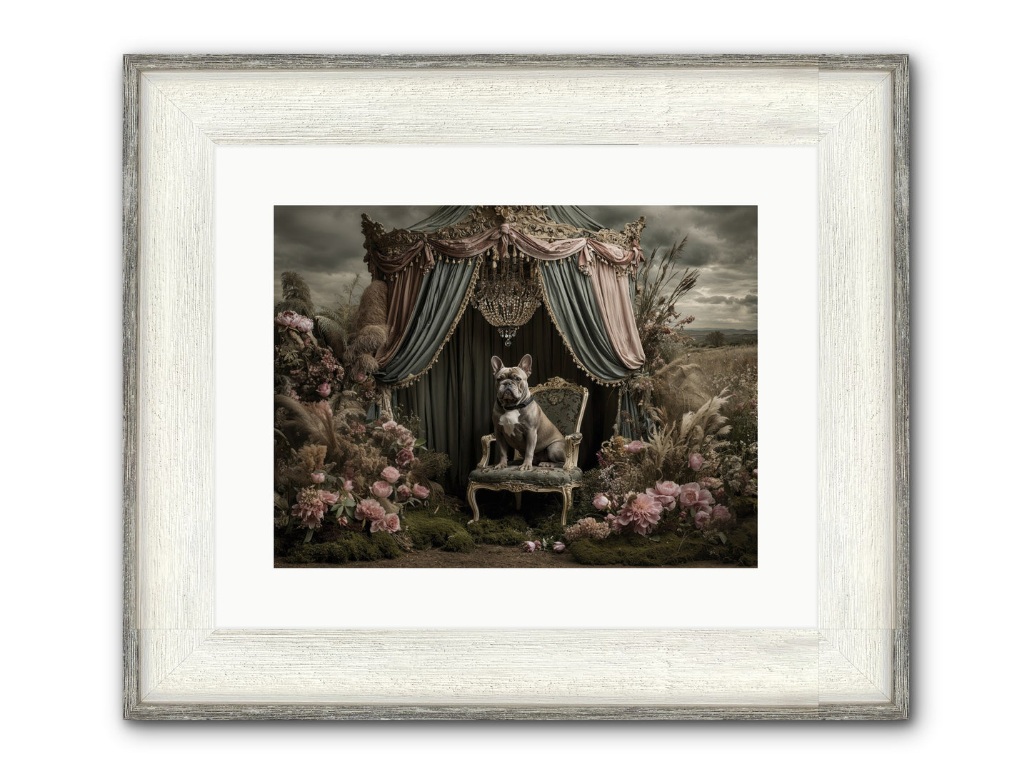 We Fell Into Bloom Framed Print - Driftwood White 16x12