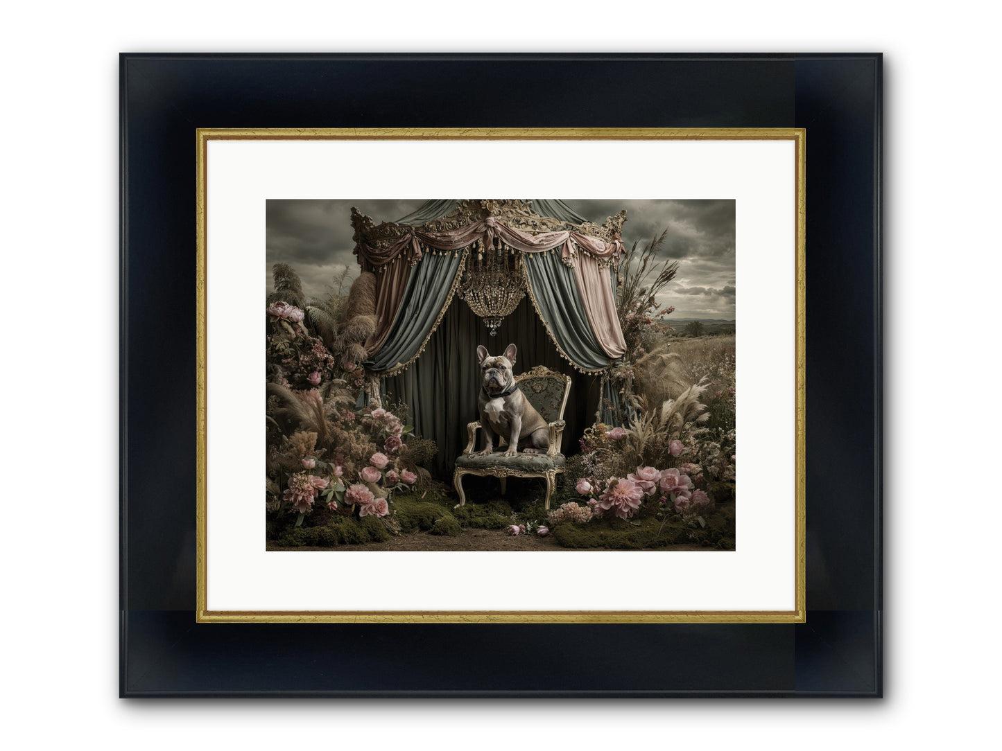 We Fell Into Bloom Framed Print - Wide Black w/Gold 16x12