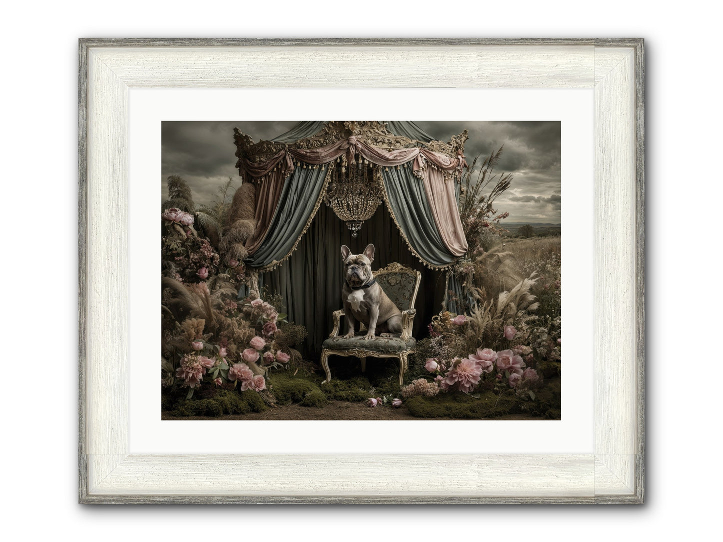 We Fell Into Bloom Framed Print - Driftwood White 24x18