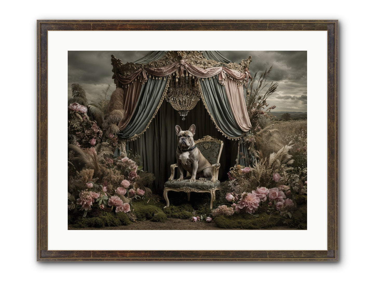We Fell Into Bloom Framed Print - Slimwoods Black/Gold 24x18