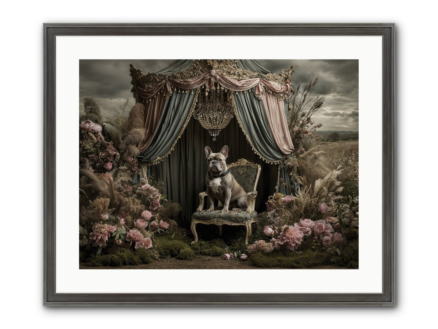 We Fell Into Bloom Framed Print - Slimwoods Black/Silver 24x18