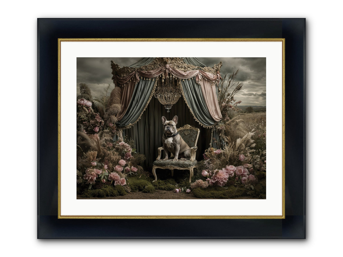 We Fell Into Bloom Framed Print - Wide Black w/Gold 24x18