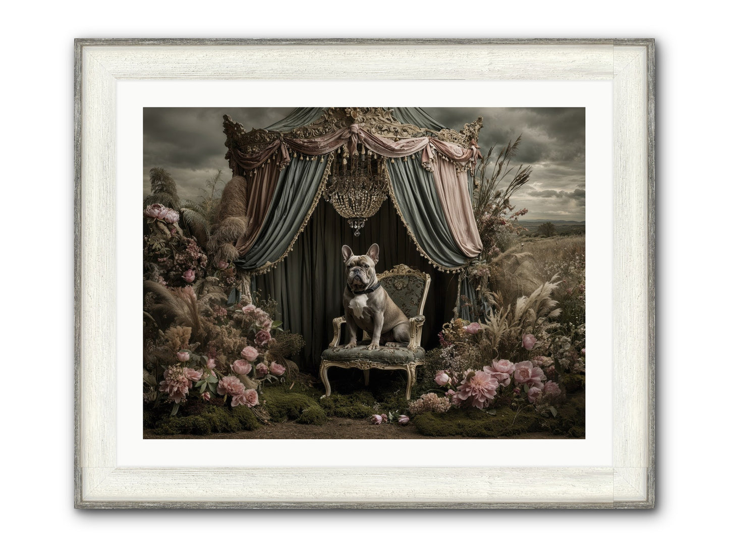 We Fell Into Bloom Framed Print - Driftwood White 32x24