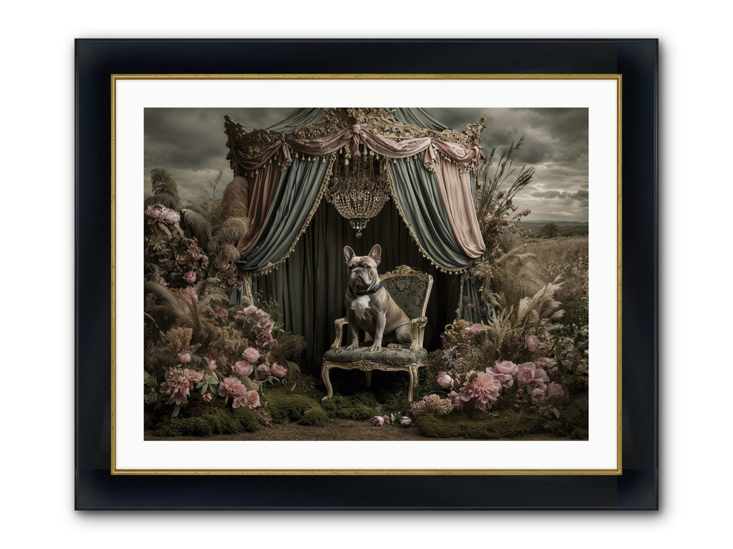 We Fell Into Bloom Framed Print - Wide Black w/Gold 32x24