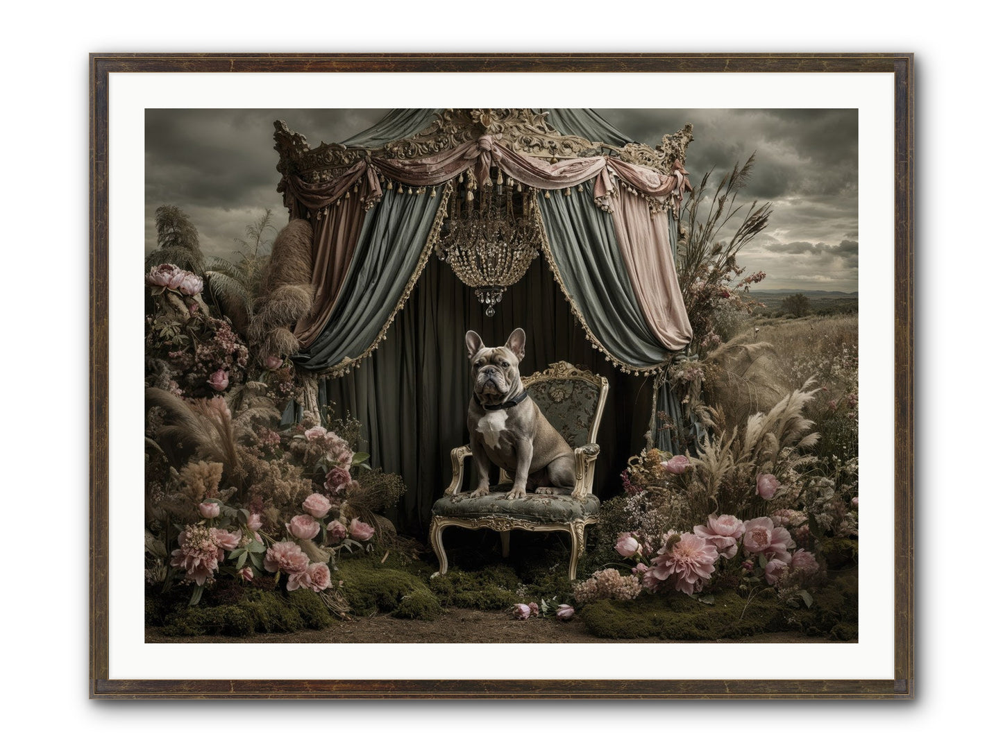 We Fell Into Bloom Framed Print - Slimwoods Black/Gold 40x30