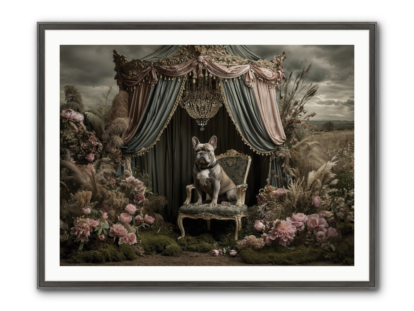We Fell Into Bloom Framed Print - Slimwoods Black/Silver 40x30