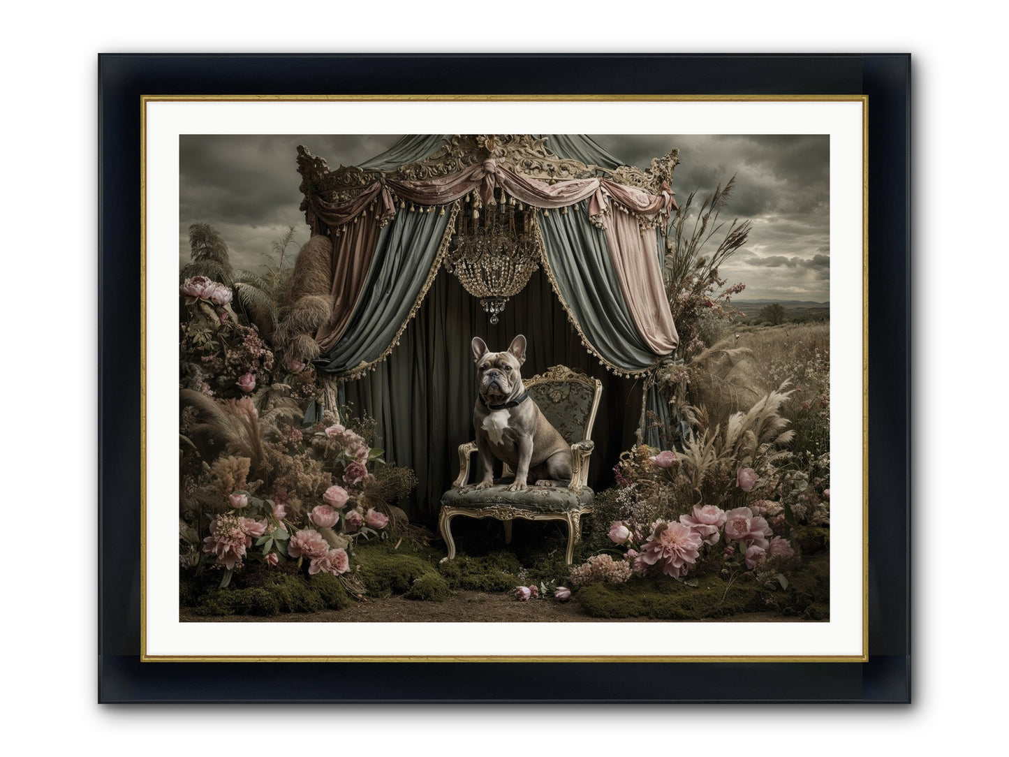 We Fell Into Bloom Framed Print - Wide Black w/Gold 40x30