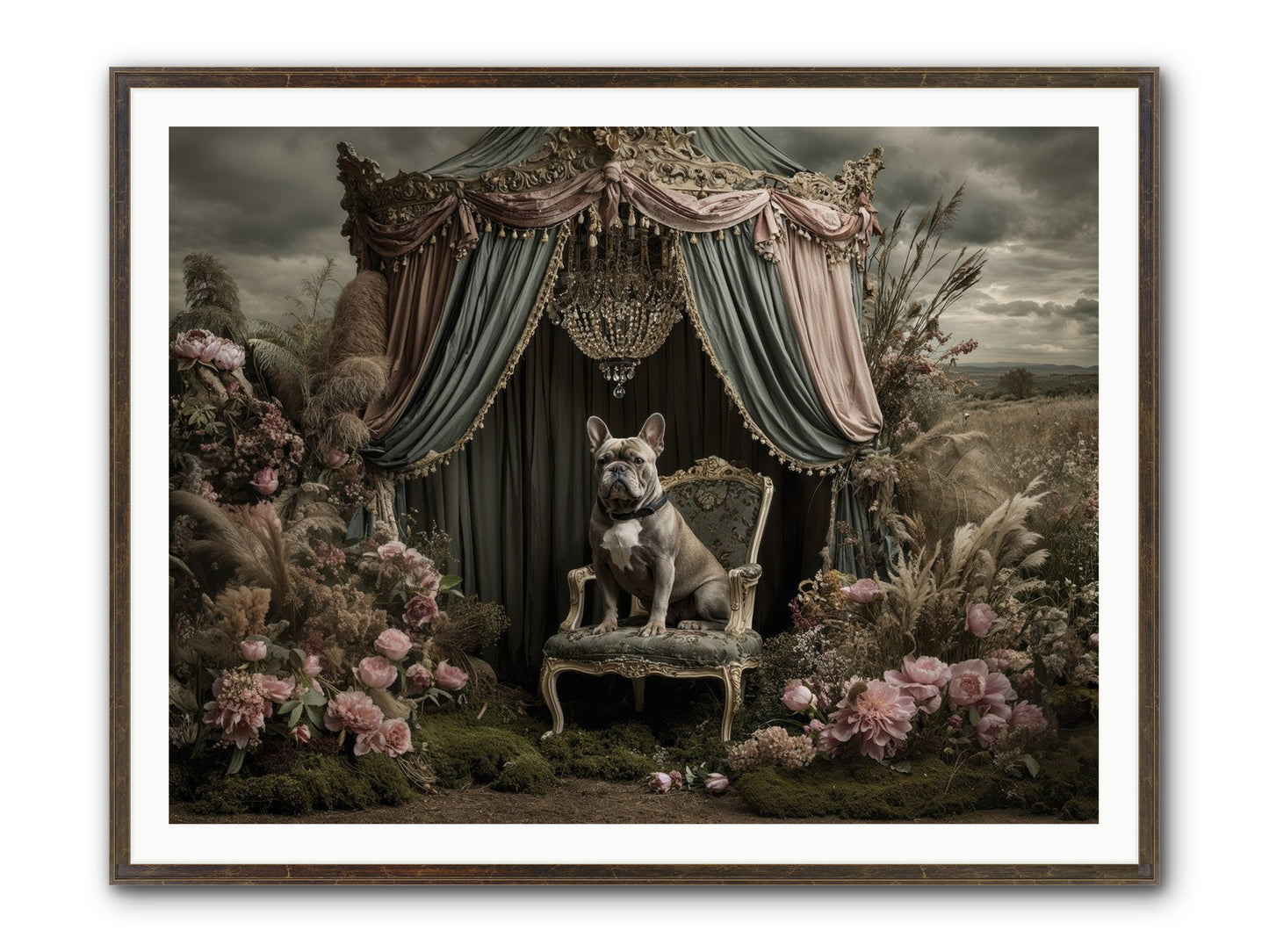 We Fell Into Bloom Framed Print - Slimwoods Black/Gold 48x36