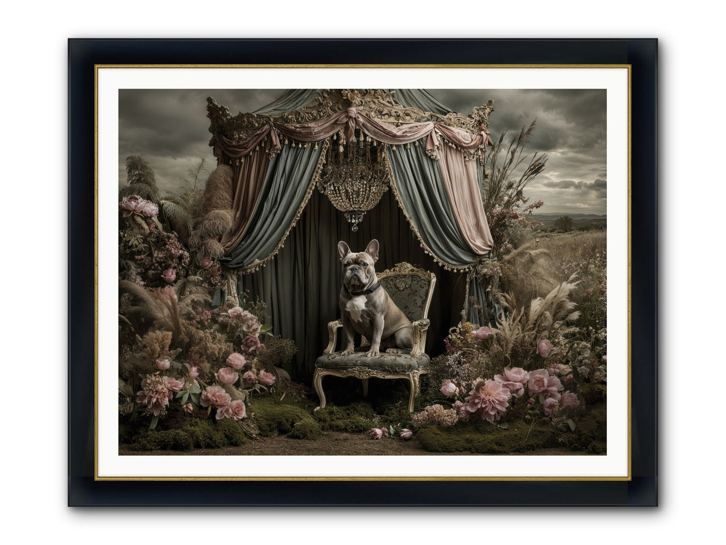 We Fell Into Bloom Framed Print - Wide Black w/Gold 48x36