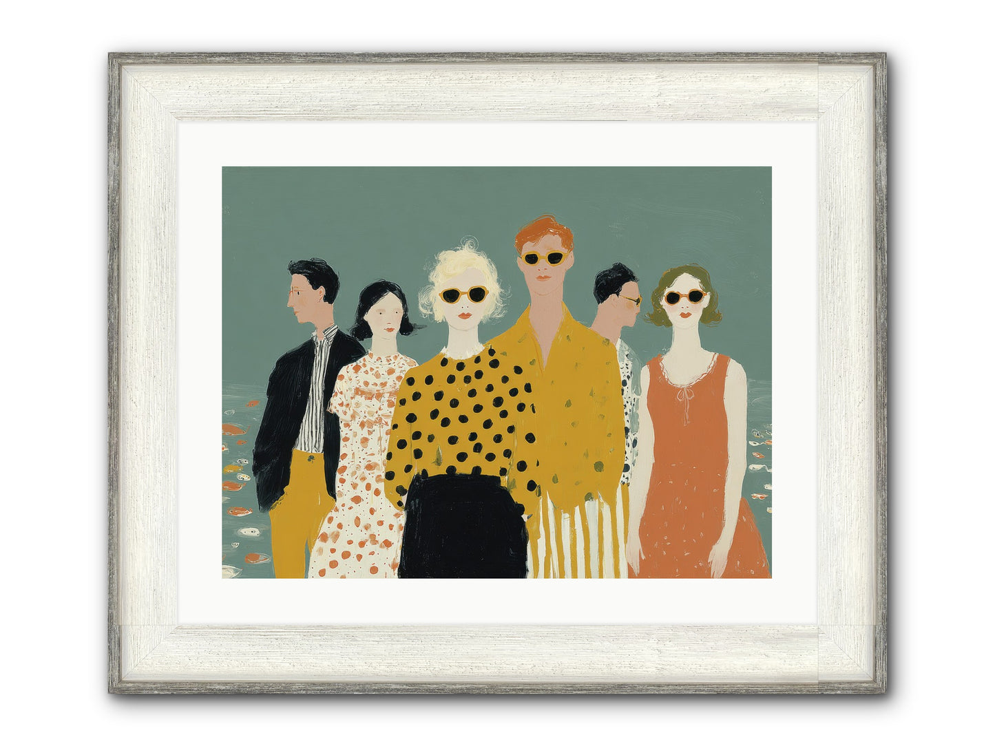 We Forgot To Swim Framed Print - Driftwood White 24x18