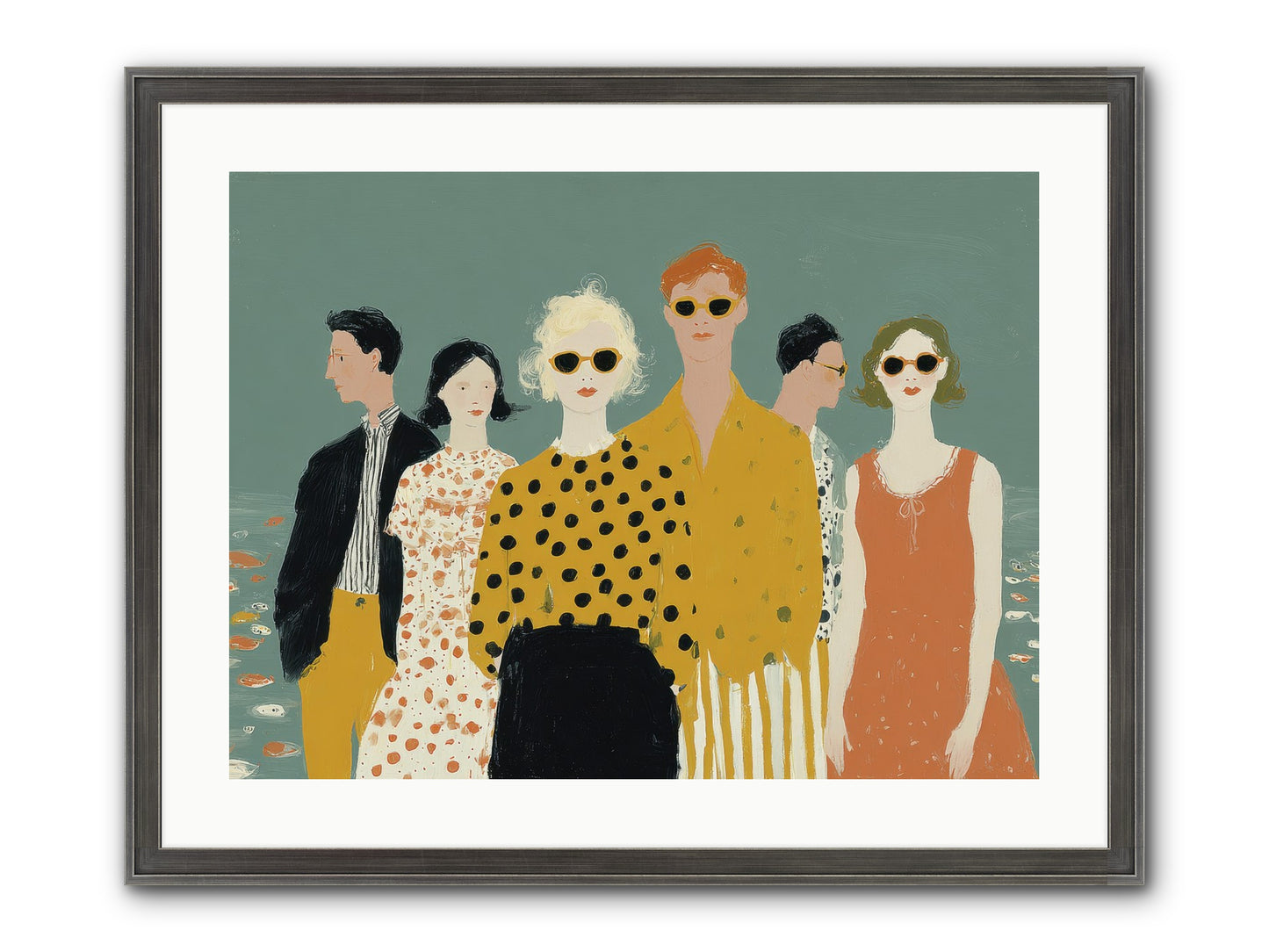 We Forgot To Swim Framed Print - Slimwoods Black/Silver 24x18