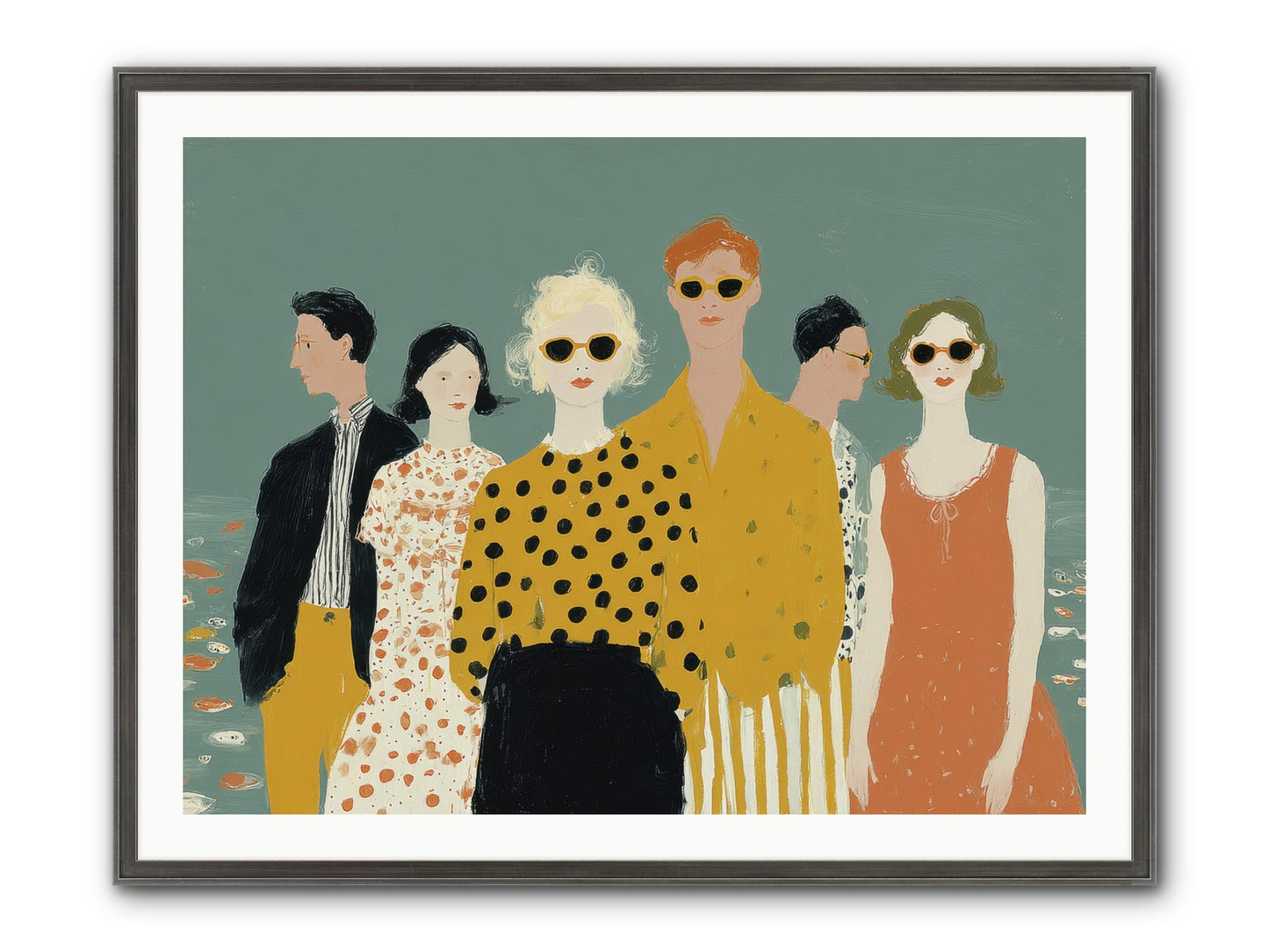 We Forgot To Swim Framed Print - Slimwoods Black/Silver 40x30