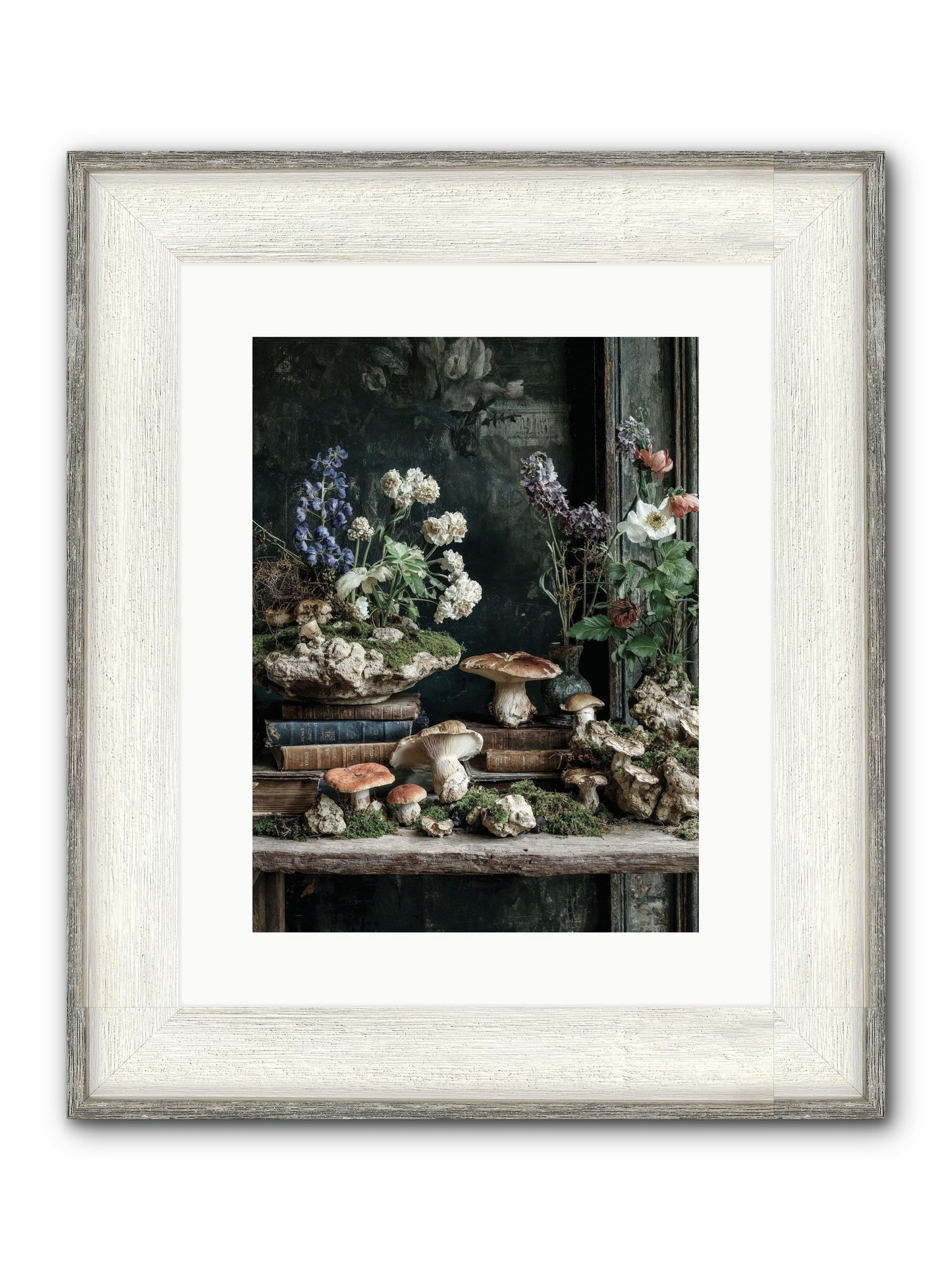 We Were Swans Framed Print - Driftwood White 12x16