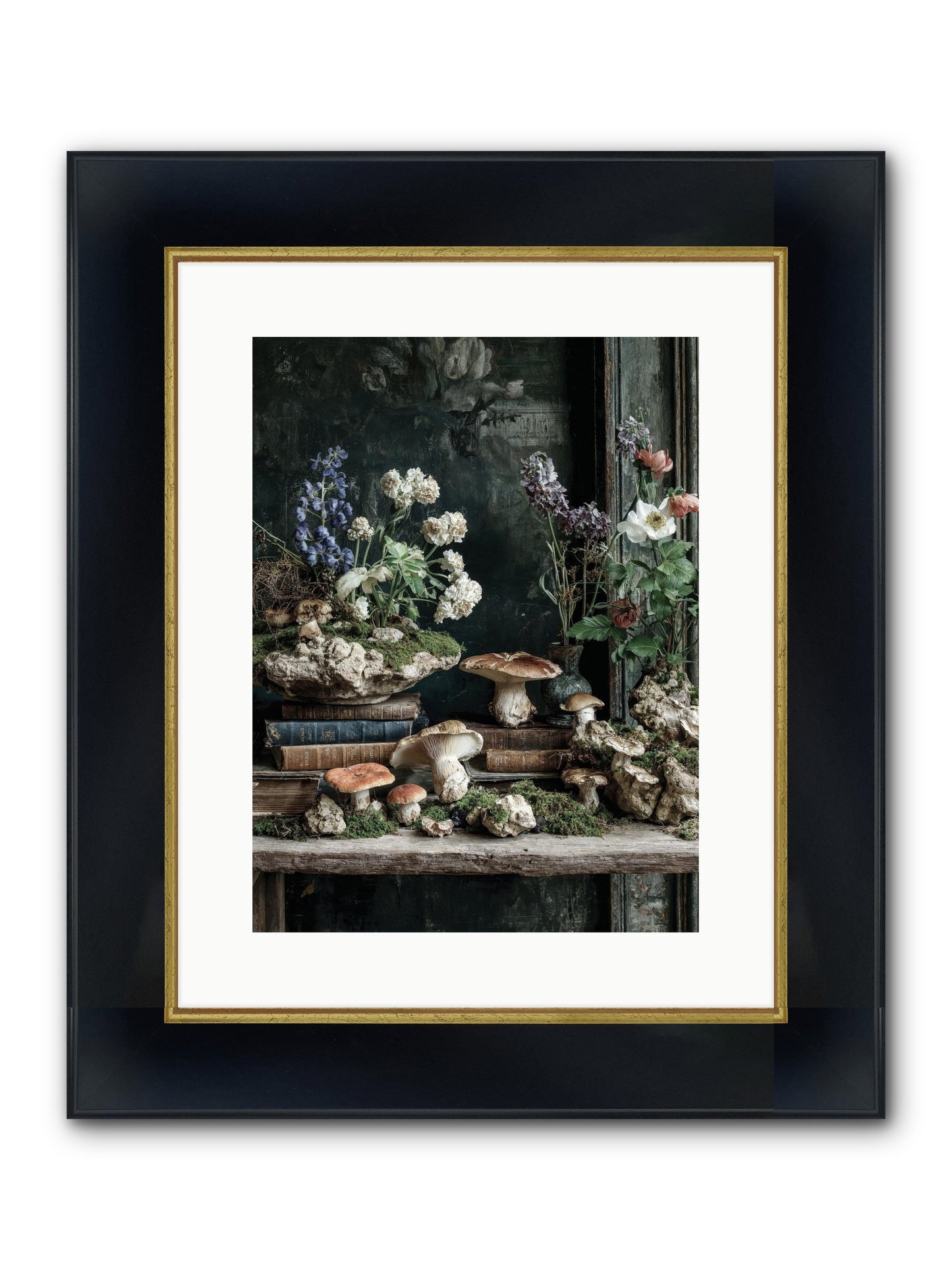We Were Swans Framed Print - Wide Black w/Gold 12x16