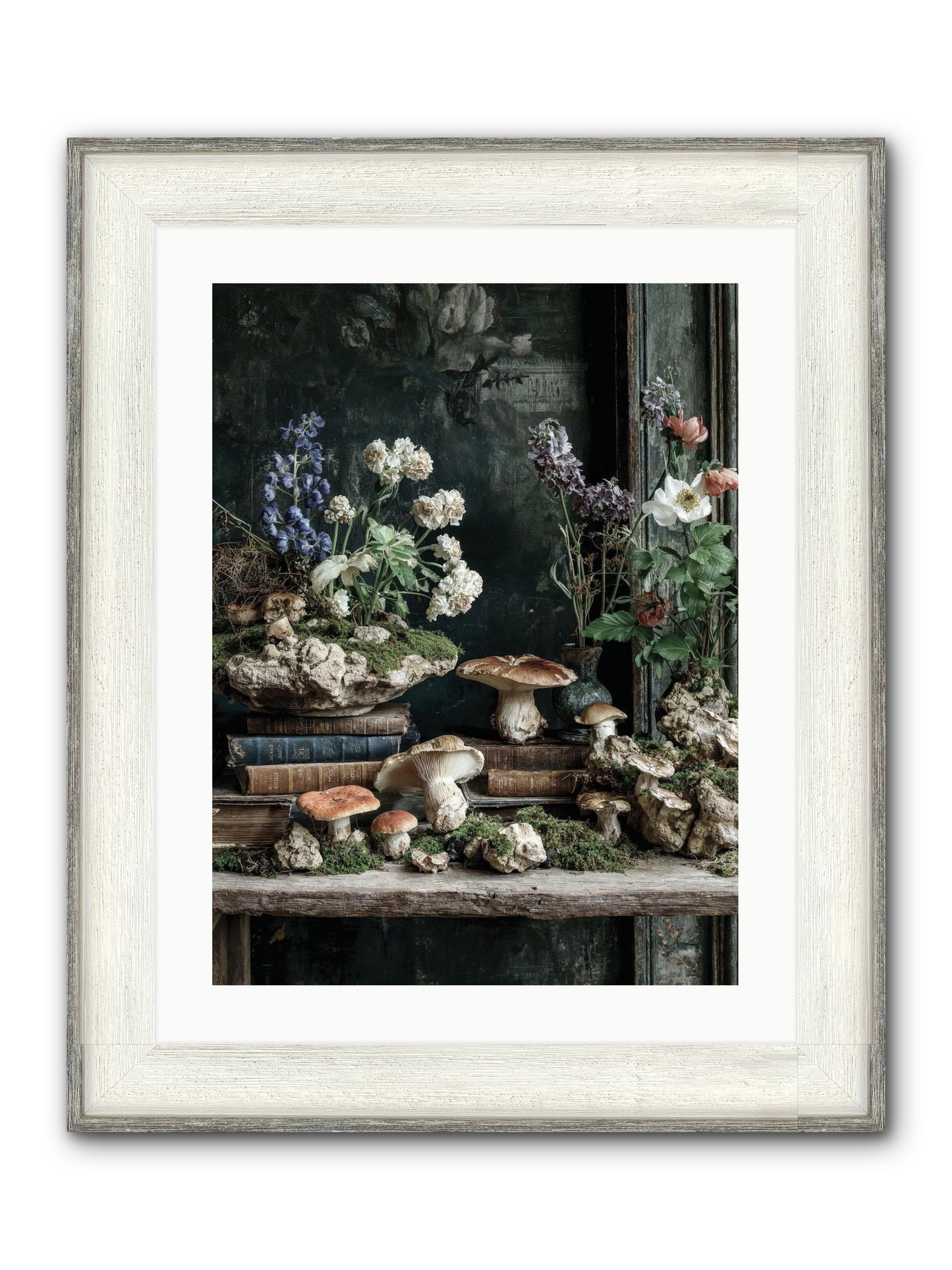 We Were Swans Framed Print - Driftwood White 18x24