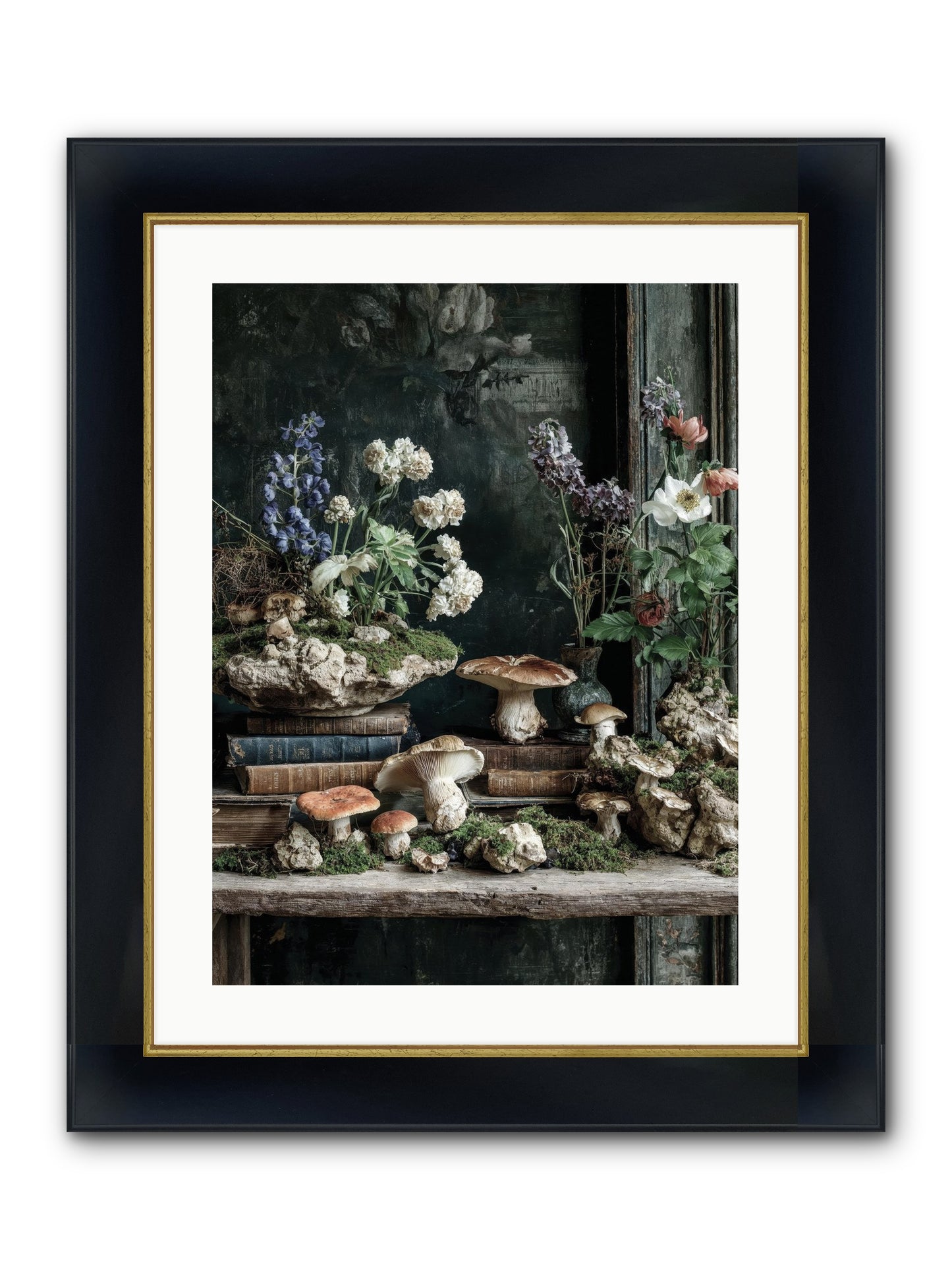 We Were Swans Framed Print - Wide Black w/Gold 18x24