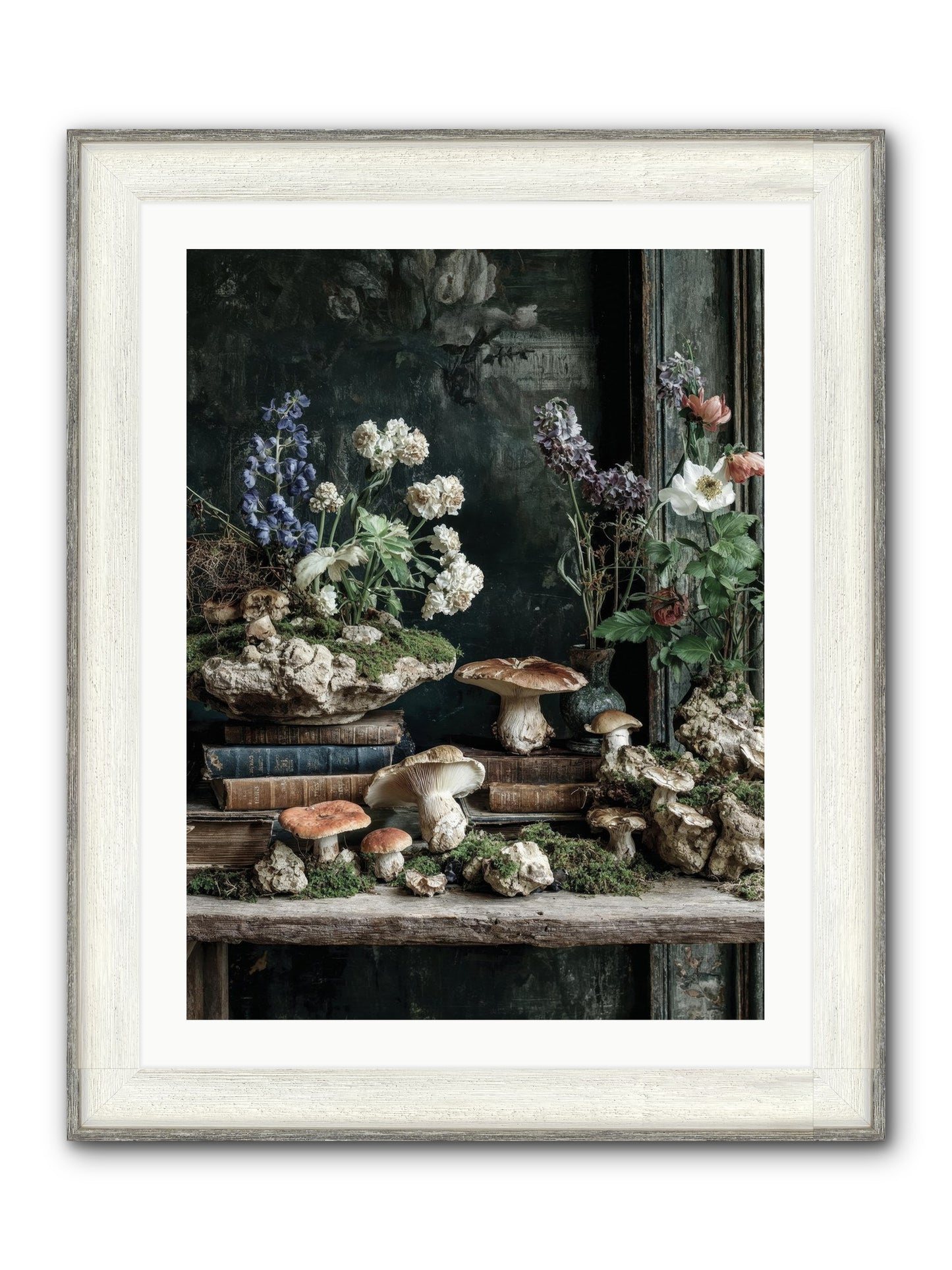 We Were Swans Framed Print - Driftwood White 24x32