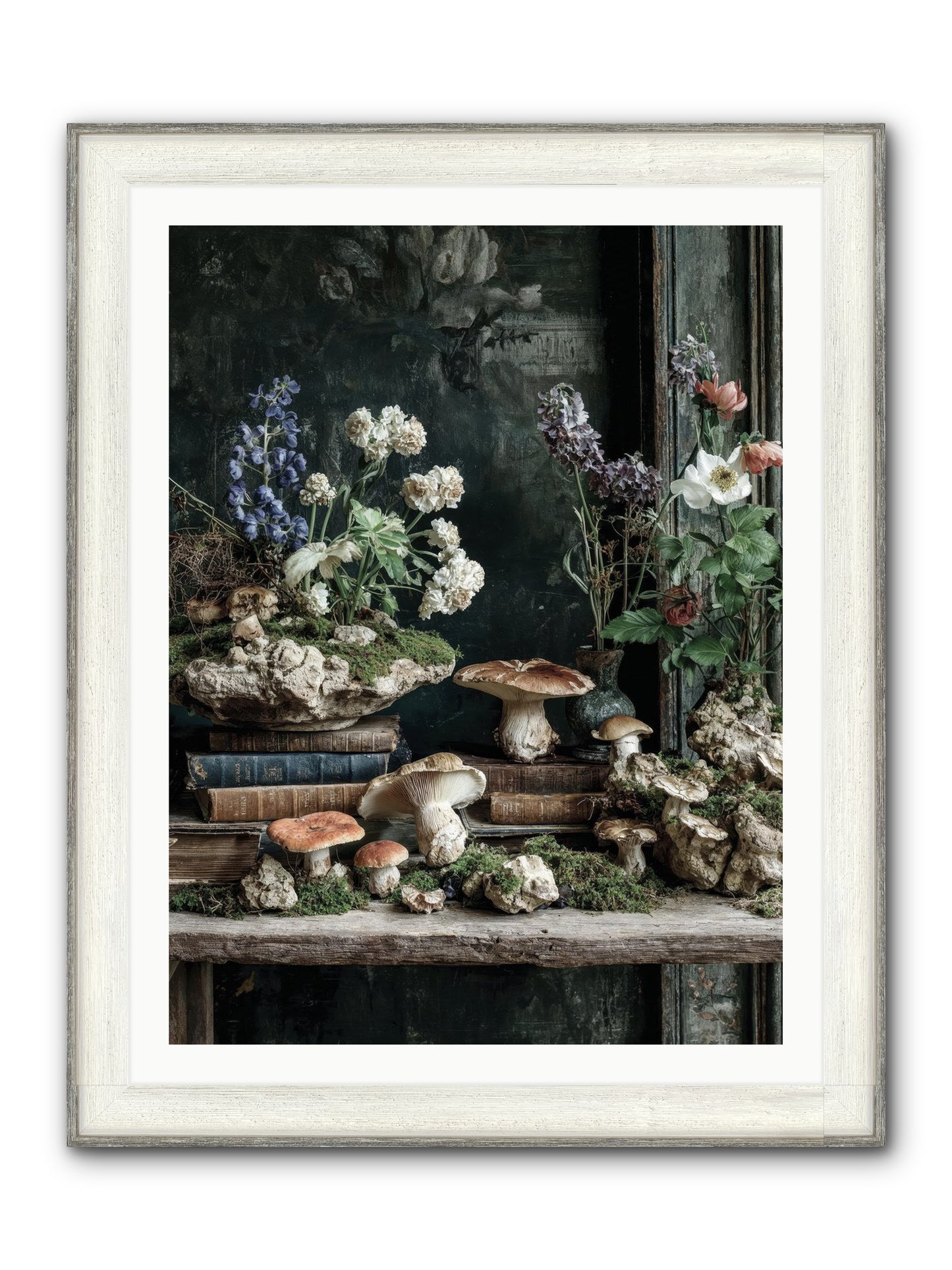 We Were Swans Framed Print - Driftwood White 30x40