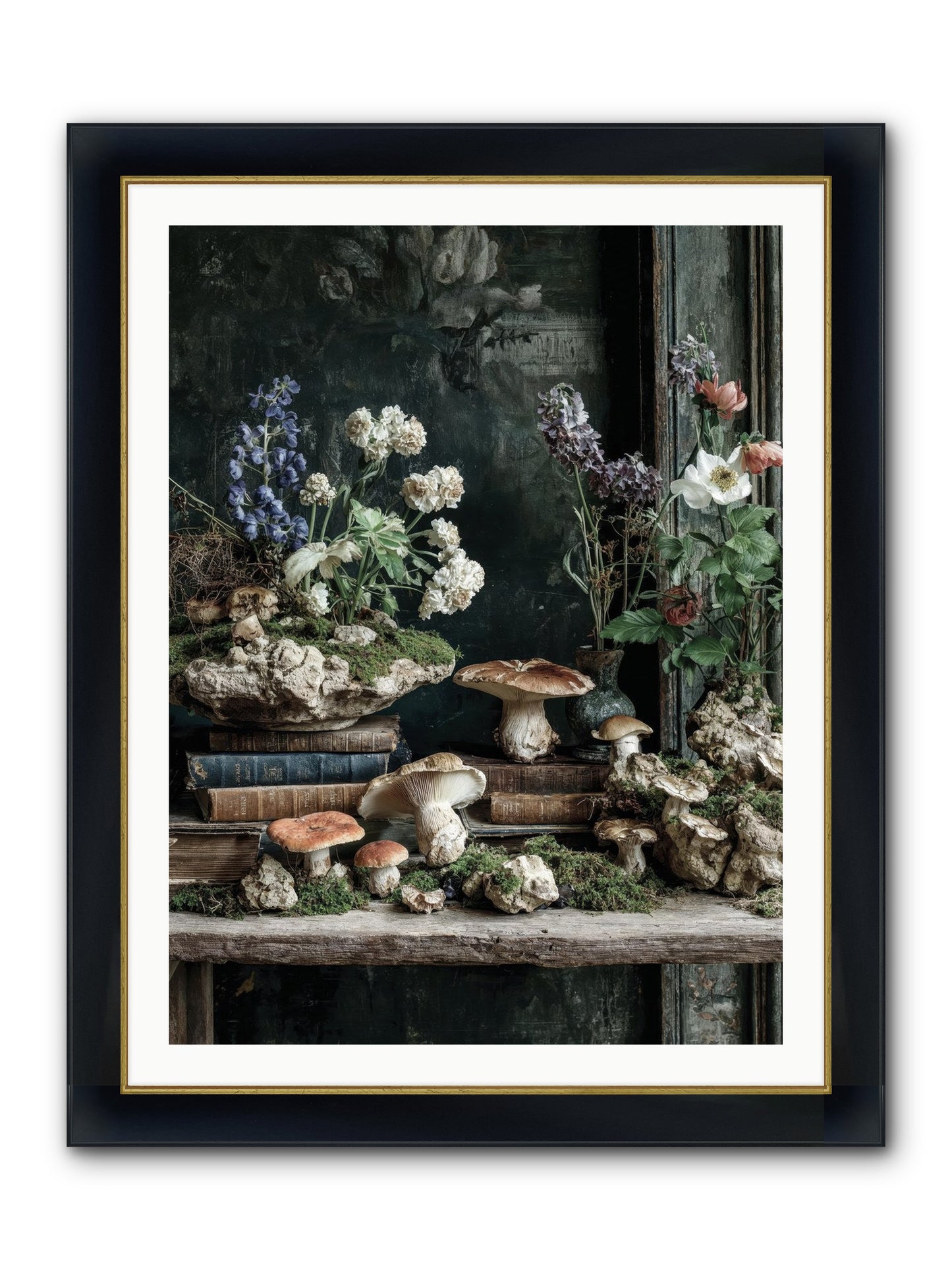 We Were Swans Framed Print - Wide Black w/Gold 30x40