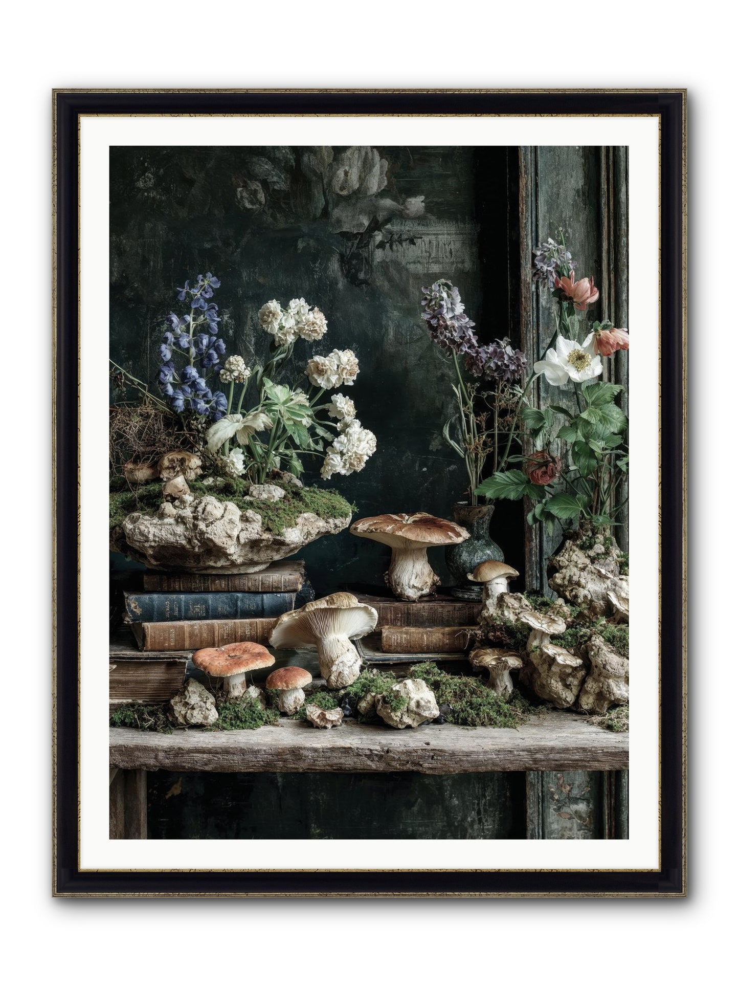 We Were Swans Framed Print - Black & Gold 36x48