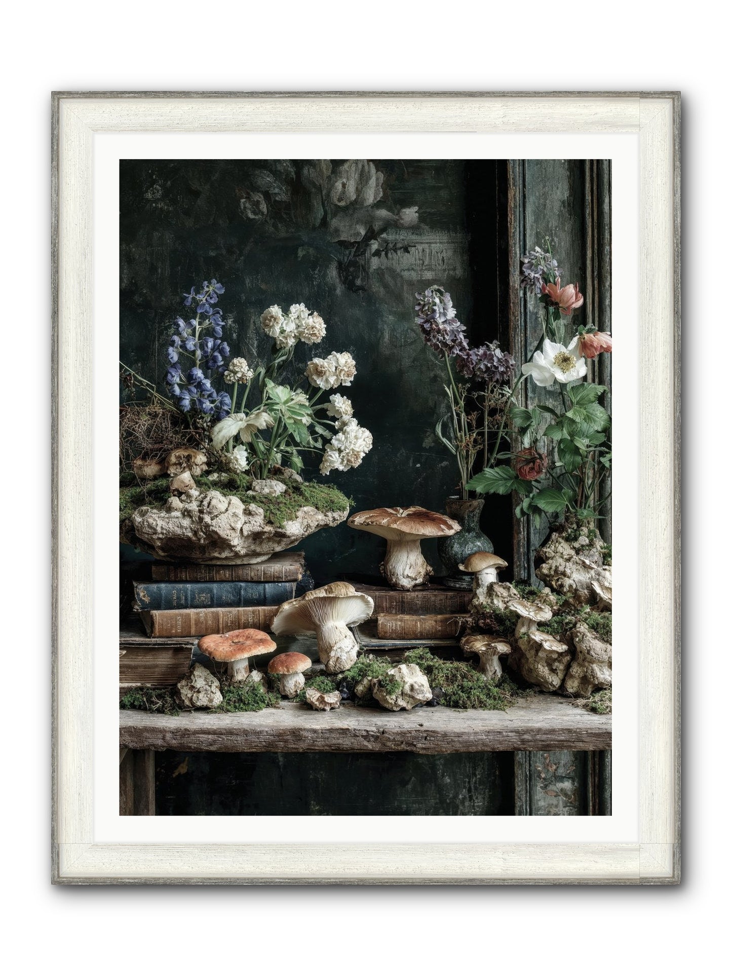 We Were Swans Framed Print - Driftwood White 36x48